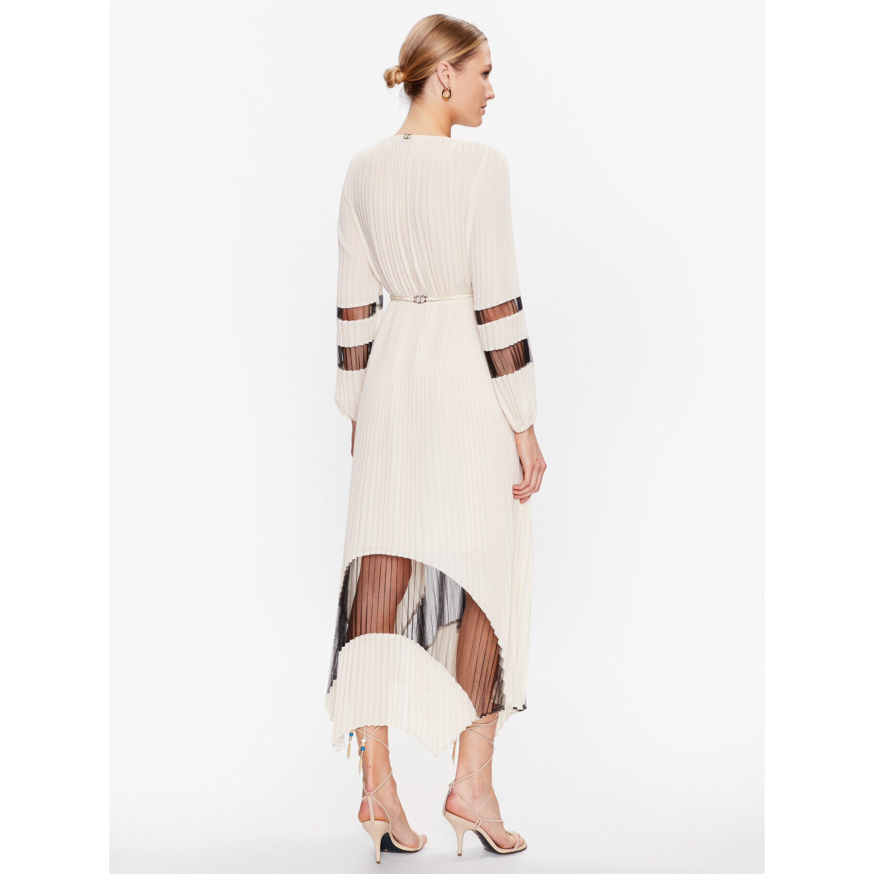 TWINSET Лятна рокля 231TT2020 Екрю Regular Fit - Pepit.bg
