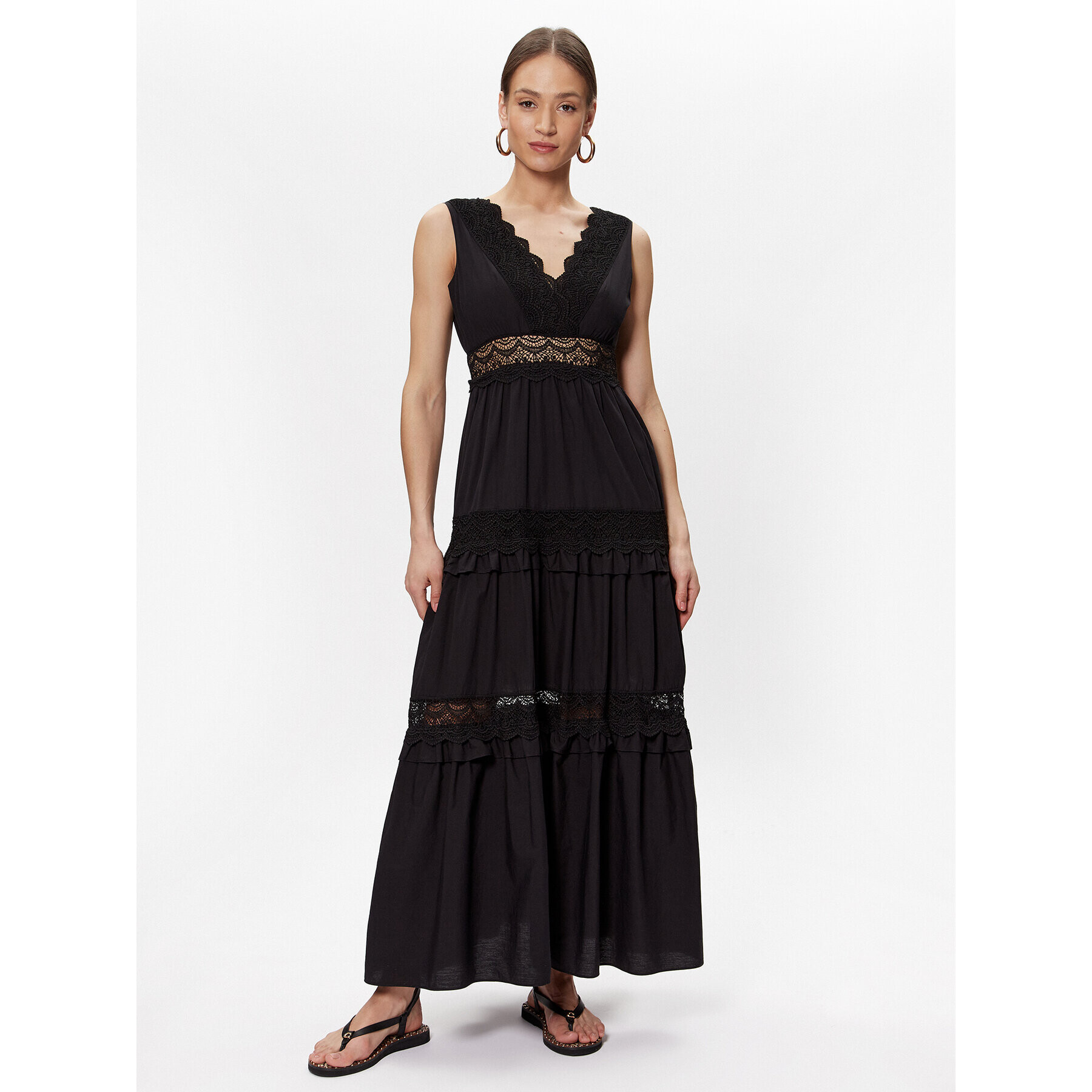 TWINSET Лятна рокля 231TT2150 Черен Regular Fit - Pepit.bg