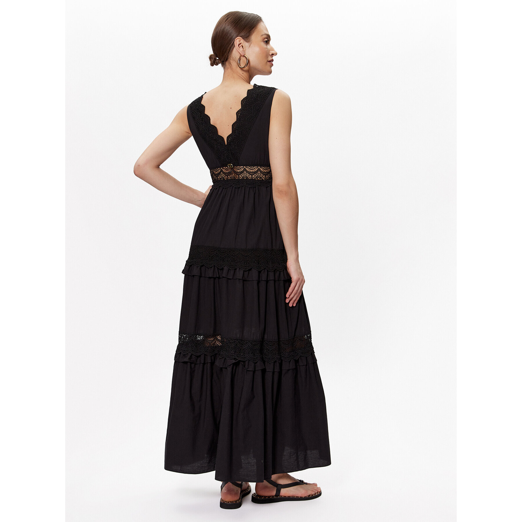 TWINSET Лятна рокля 231TT2150 Черен Regular Fit - Pepit.bg