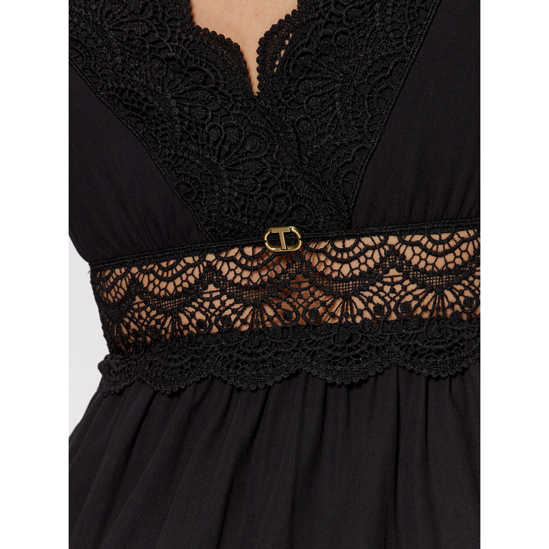 TWINSET Лятна рокля 231TT2150 Черен Regular Fit - Pepit.bg