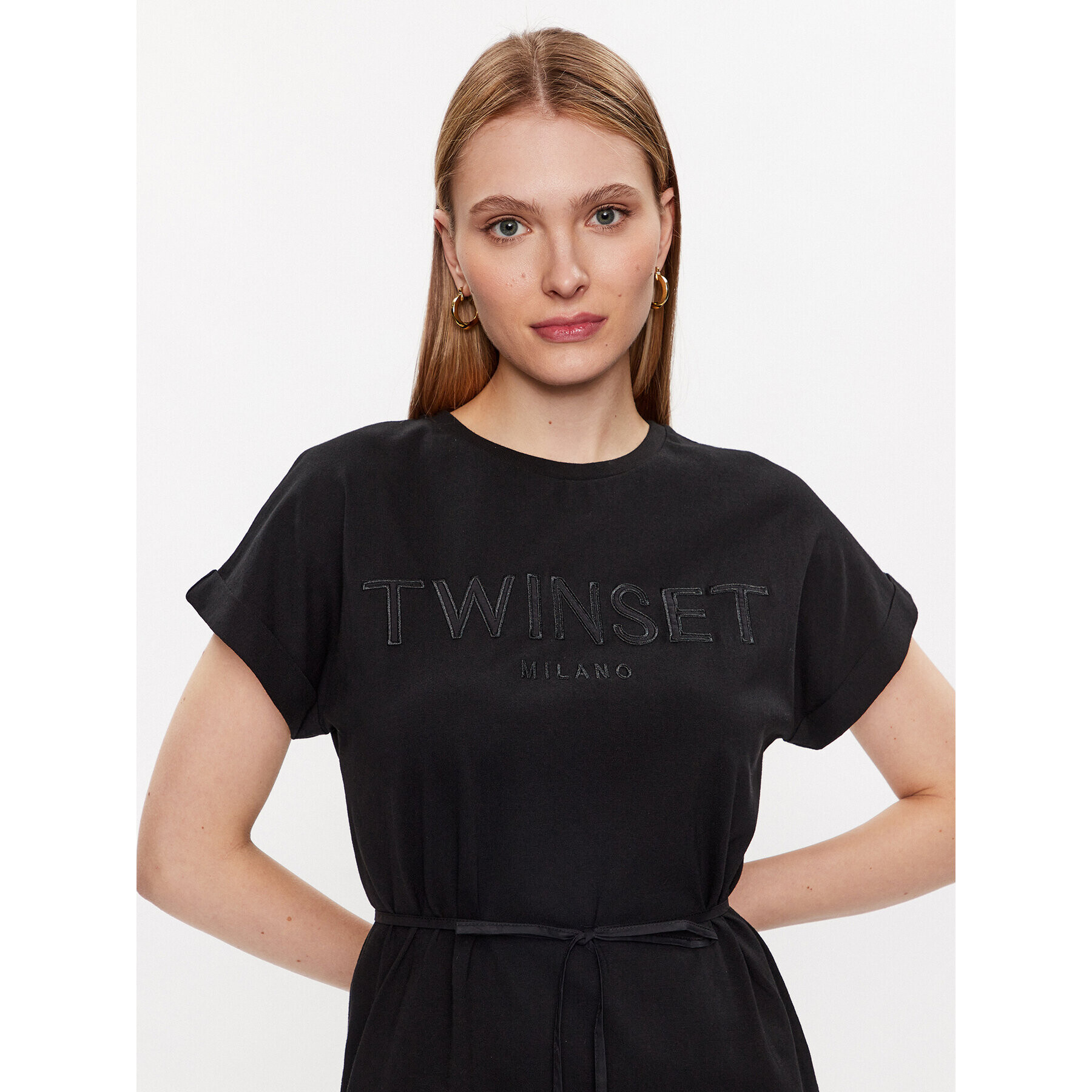 TWINSET Лятна рокля 231TT2240 Черен Regular Fit - Pepit.bg