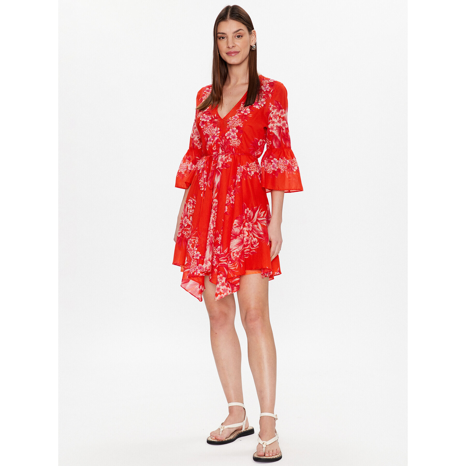 TWINSET Лятна рокля 231TT2452 Червен Regular Fit - Pepit.bg