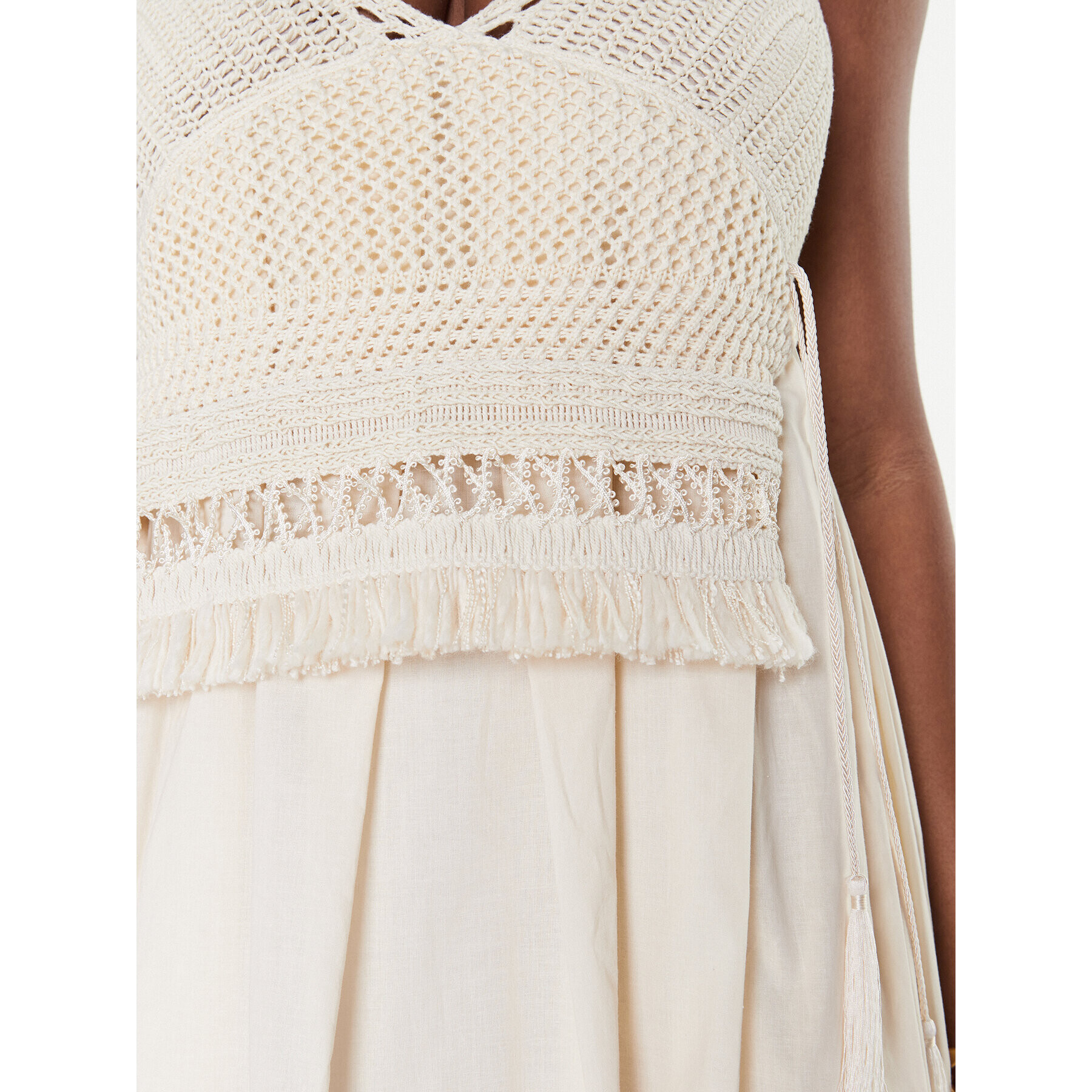 TWINSET Лятна рокля 231TT3080 Екрю Regular Fit - Pepit.bg