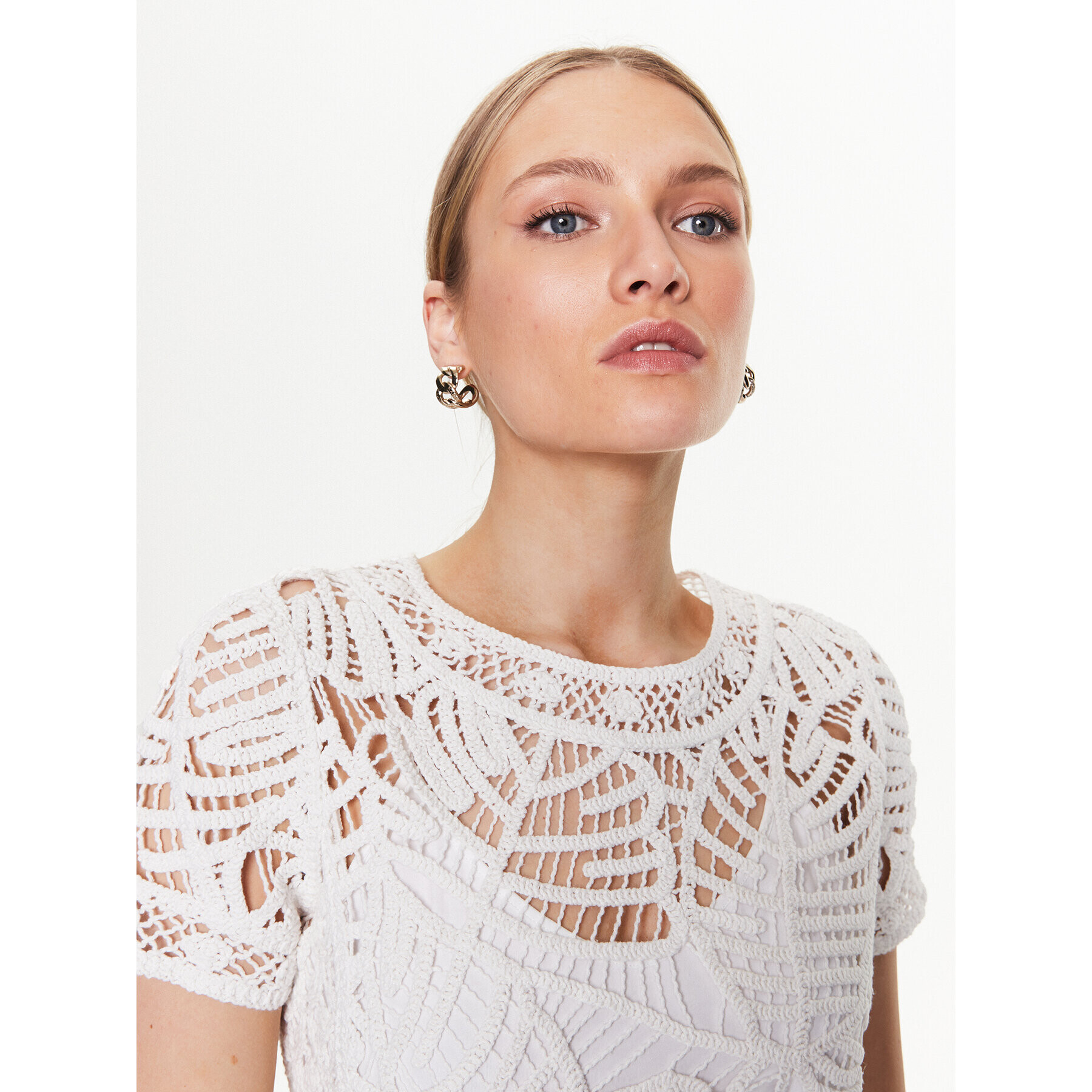 TWINSET Лятна рокля 231TT3101 Бял Regular Fit - Pepit.bg
