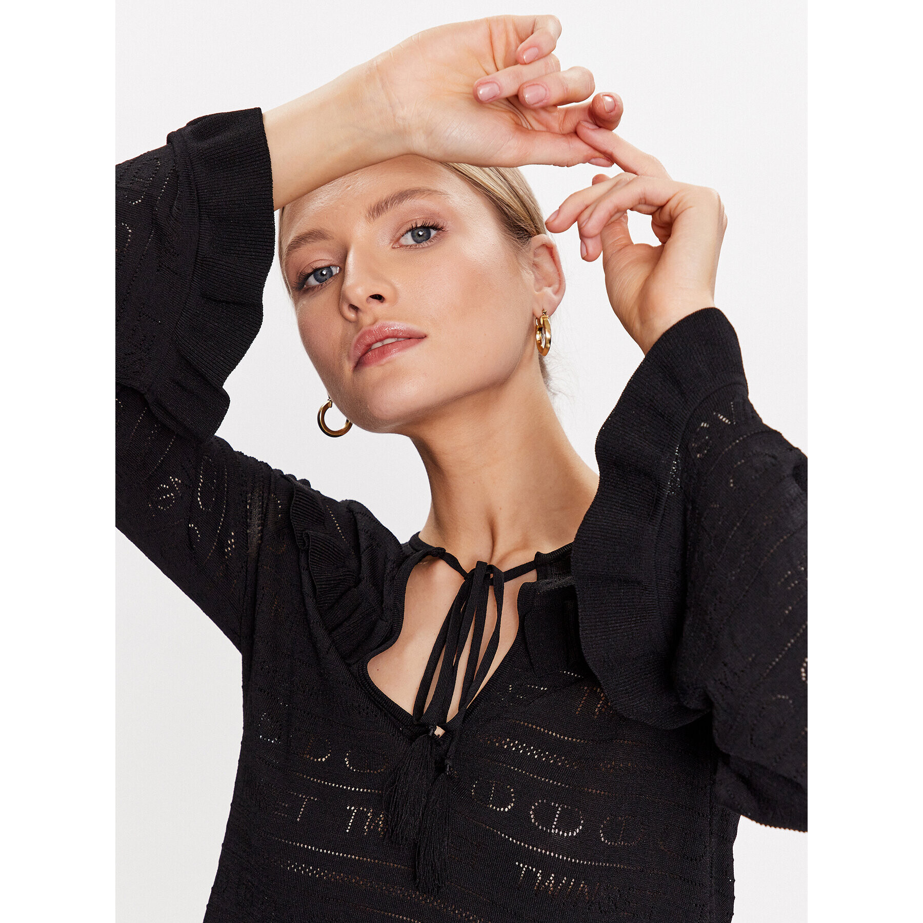 TWINSET Лятна рокля 231TT3110 Черен Regular Fit - Pepit.bg