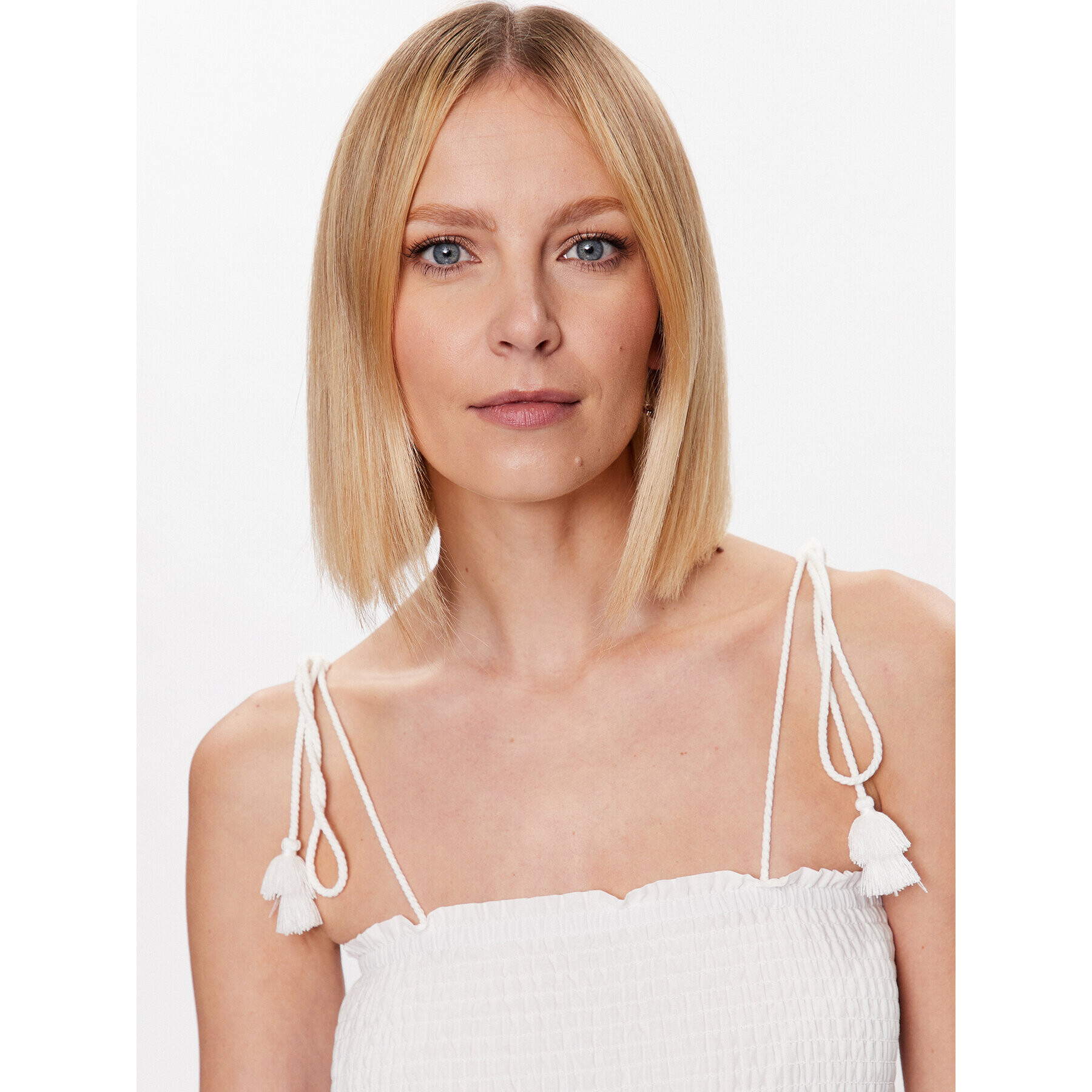 TWINSET Плажна рокля 231LM2YEE Бял Relaxed Fit - Pepit.bg