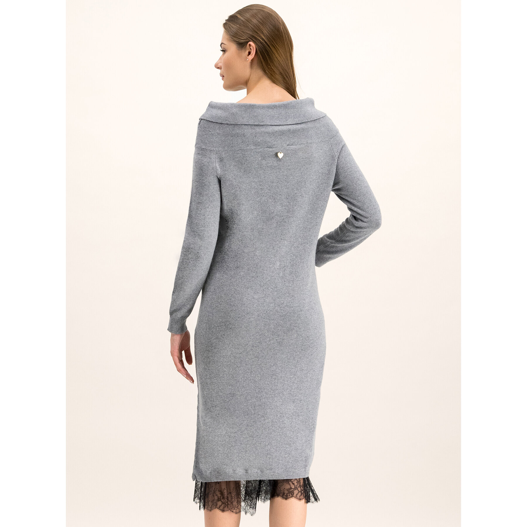TWINSET Плетена рокля 192TT3091 Сив Regular Fit - Pepit.bg