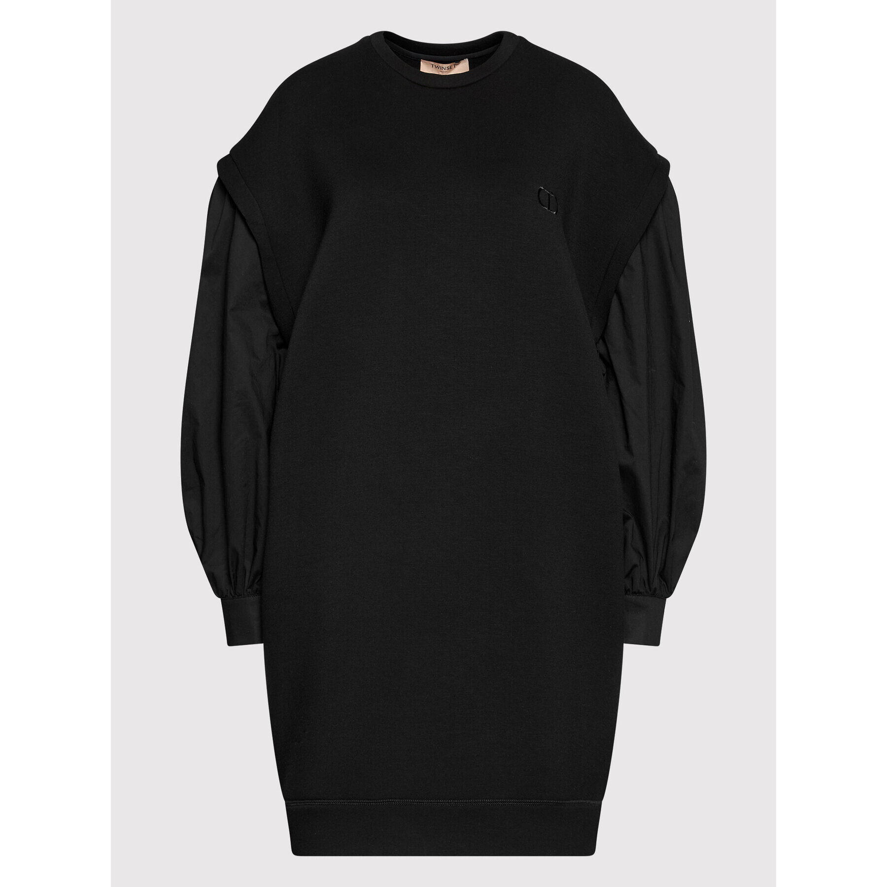 TWINSET Плетена рокля 221TP2360 Черен Relaxed Fit - Pepit.bg