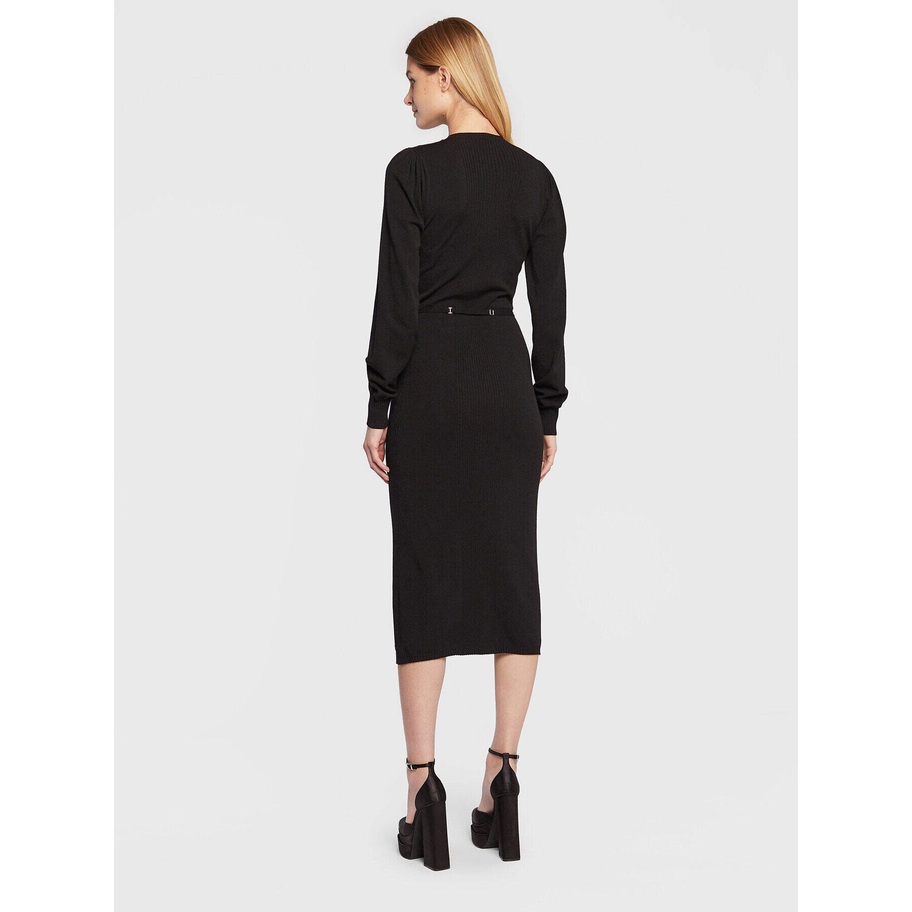 TWINSET Плетена рокля 222TT3192 Черен Regular Fit - Pepit.bg