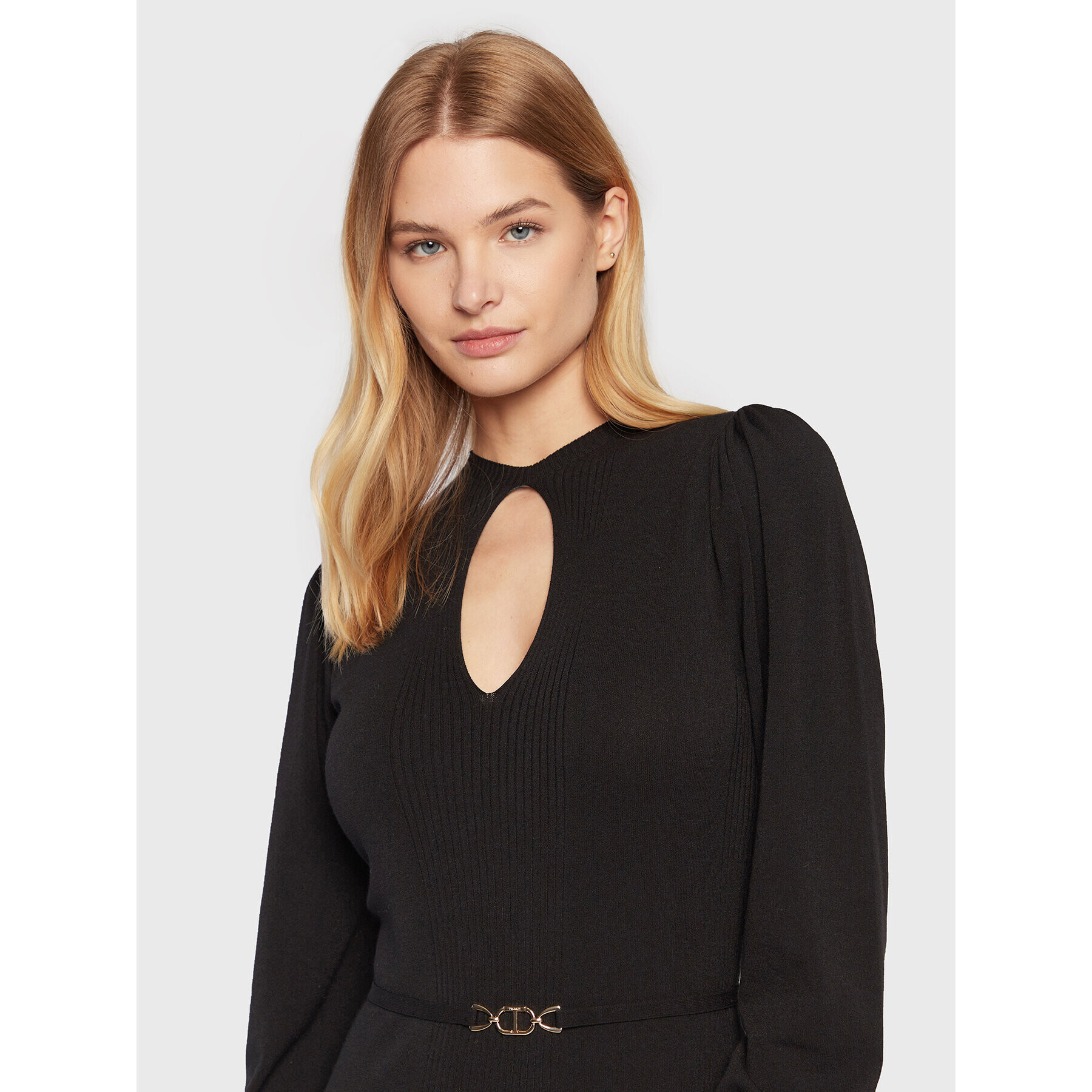 TWINSET Плетена рокля 222TT3192 Черен Regular Fit - Pepit.bg