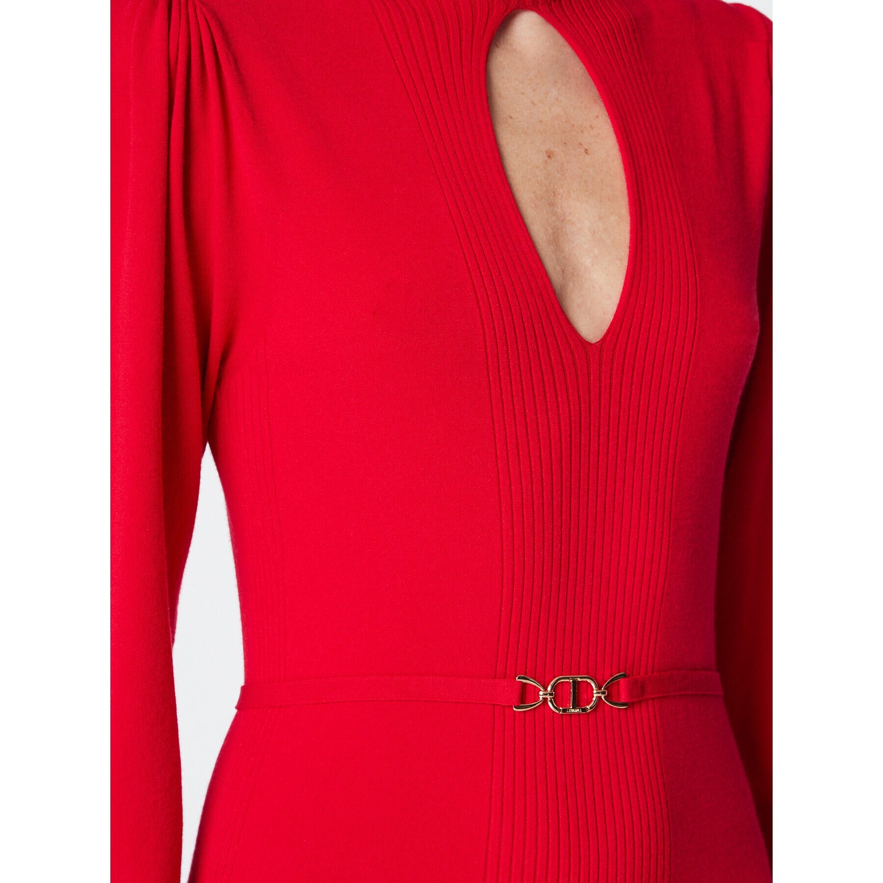 TWINSET Плетена рокля 222TT3192 Червен Slim Fit - Pepit.bg
