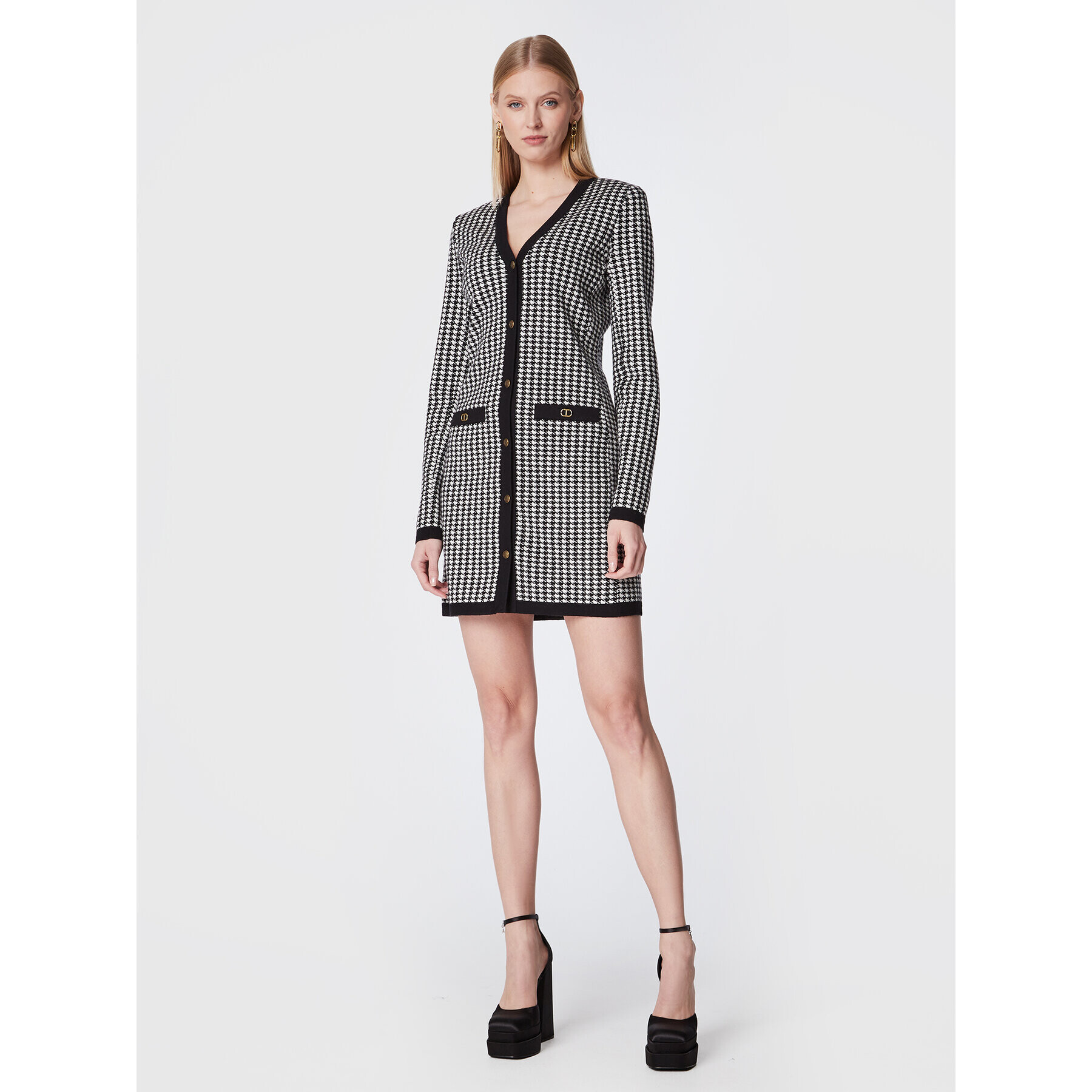 TWINSET Плетена рокля 222TT3303 Черен Regular Fit - Pepit.bg