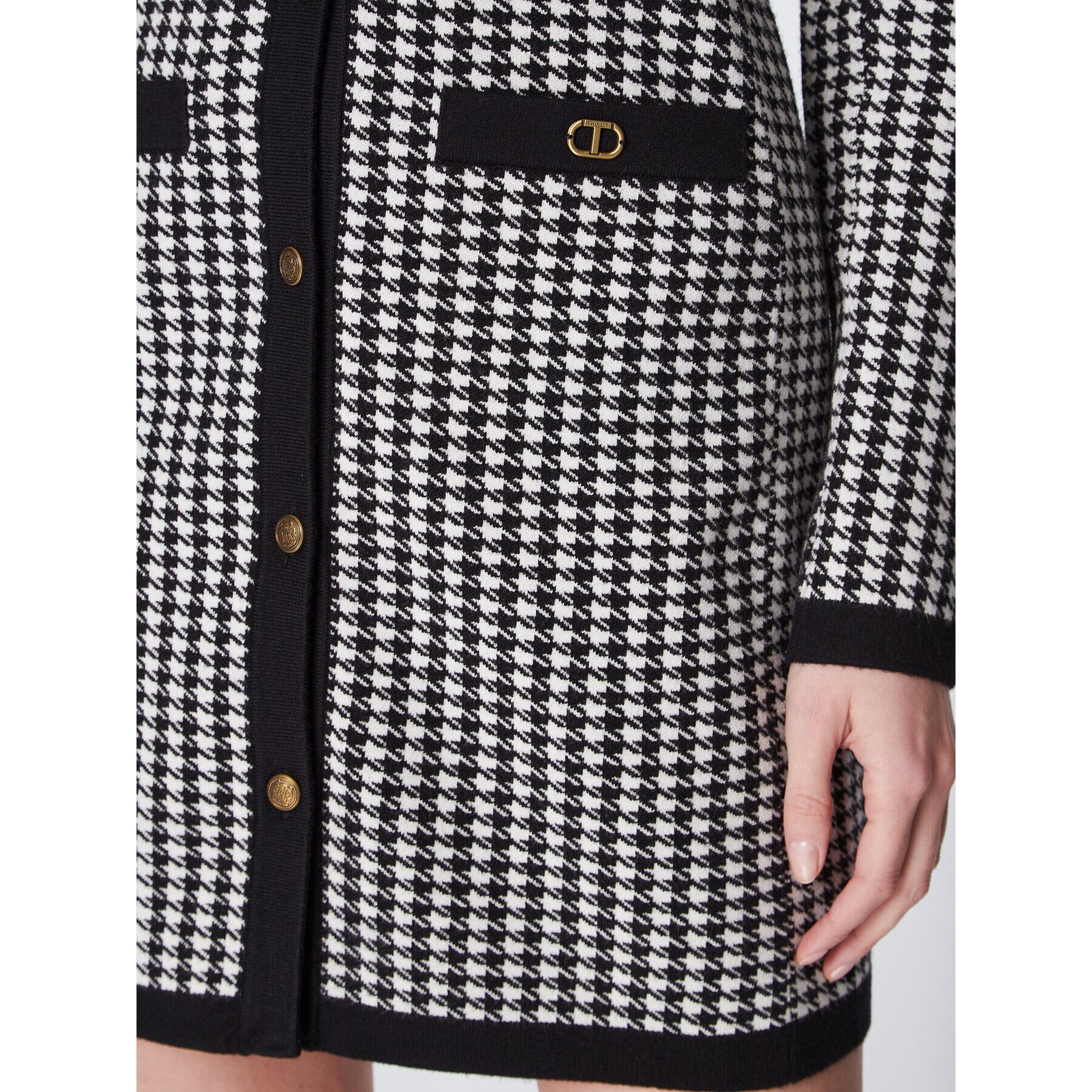 TWINSET Плетена рокля 222TT3303 Черен Regular Fit - Pepit.bg