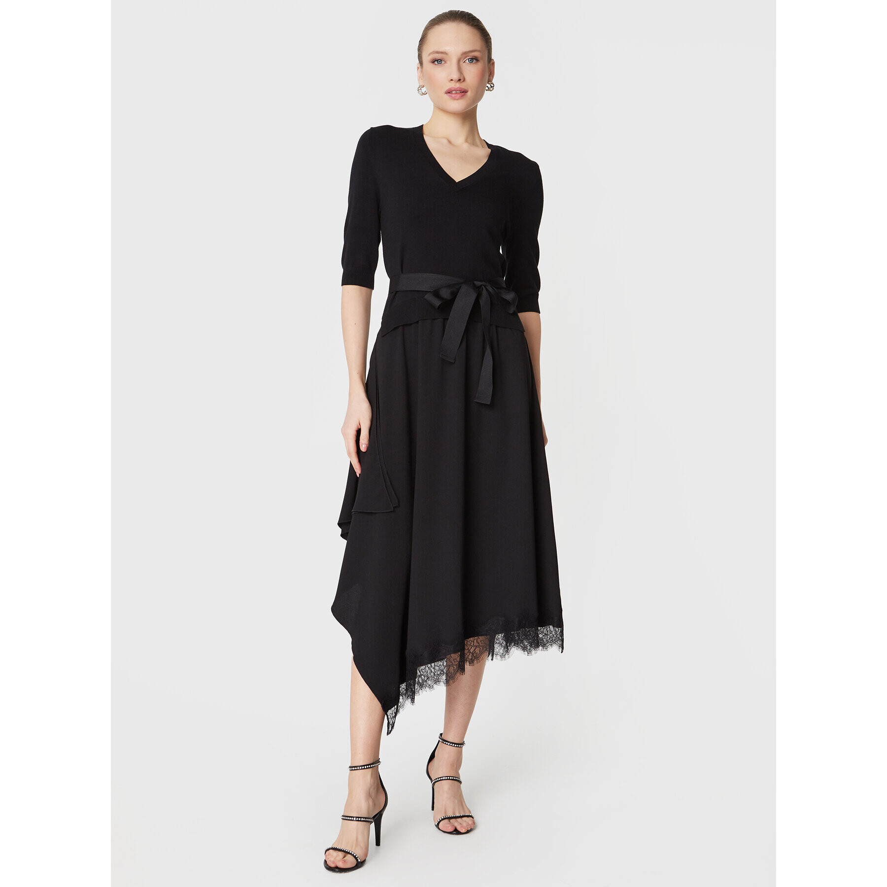 TWINSET Плетена рокля 231TP3251 Черен Regular Fit - Pepit.bg