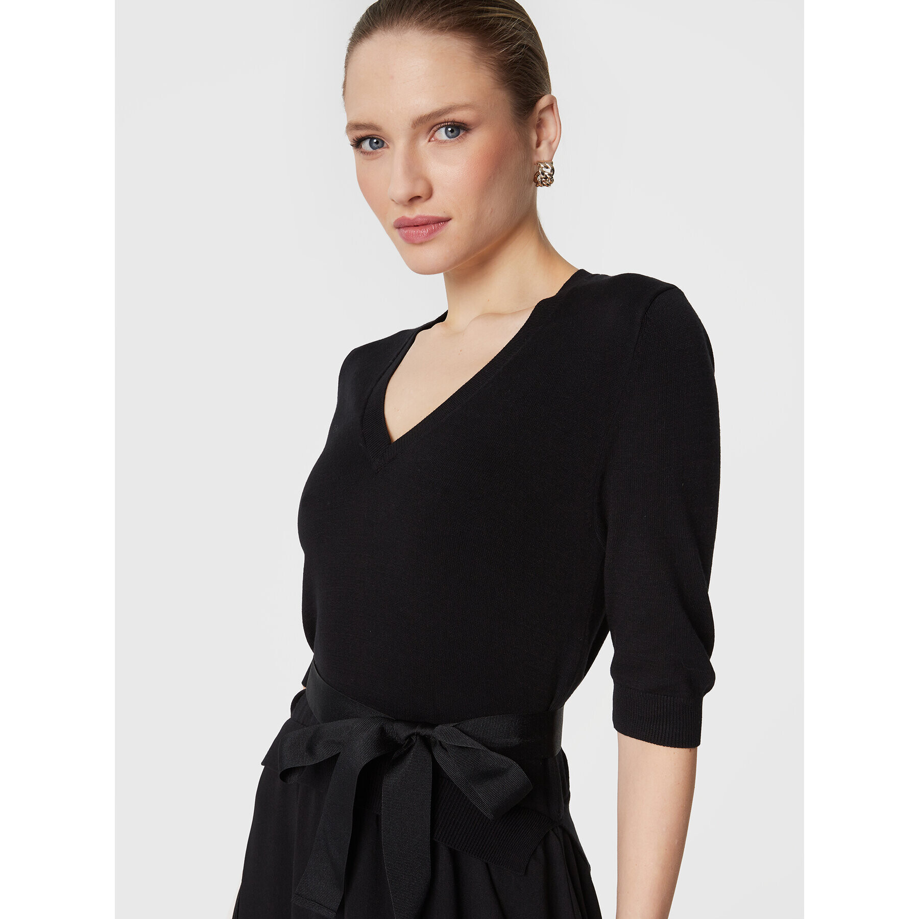 TWINSET Плетена рокля 231TP3251 Черен Regular Fit - Pepit.bg