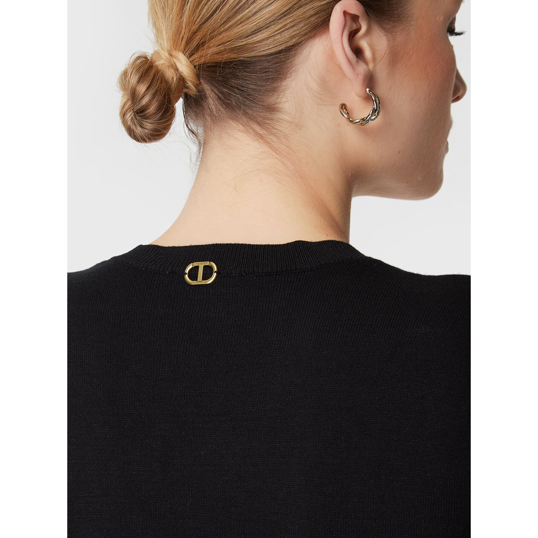TWINSET Плетена рокля 231TP3251 Черен Regular Fit - Pepit.bg