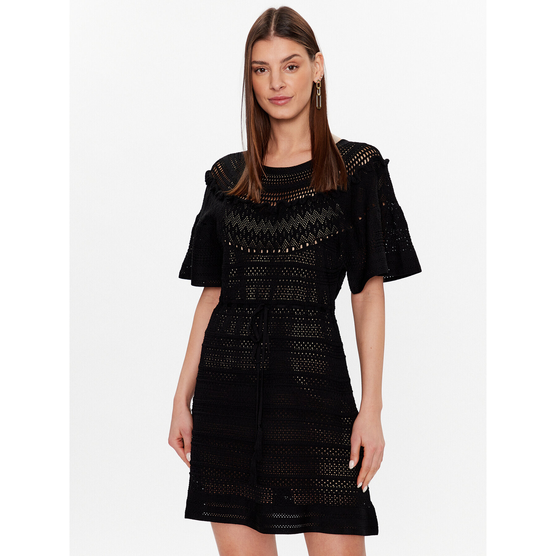 TWINSET Плетена рокля 231TT3092 Черен Regular Fit - Pepit.bg