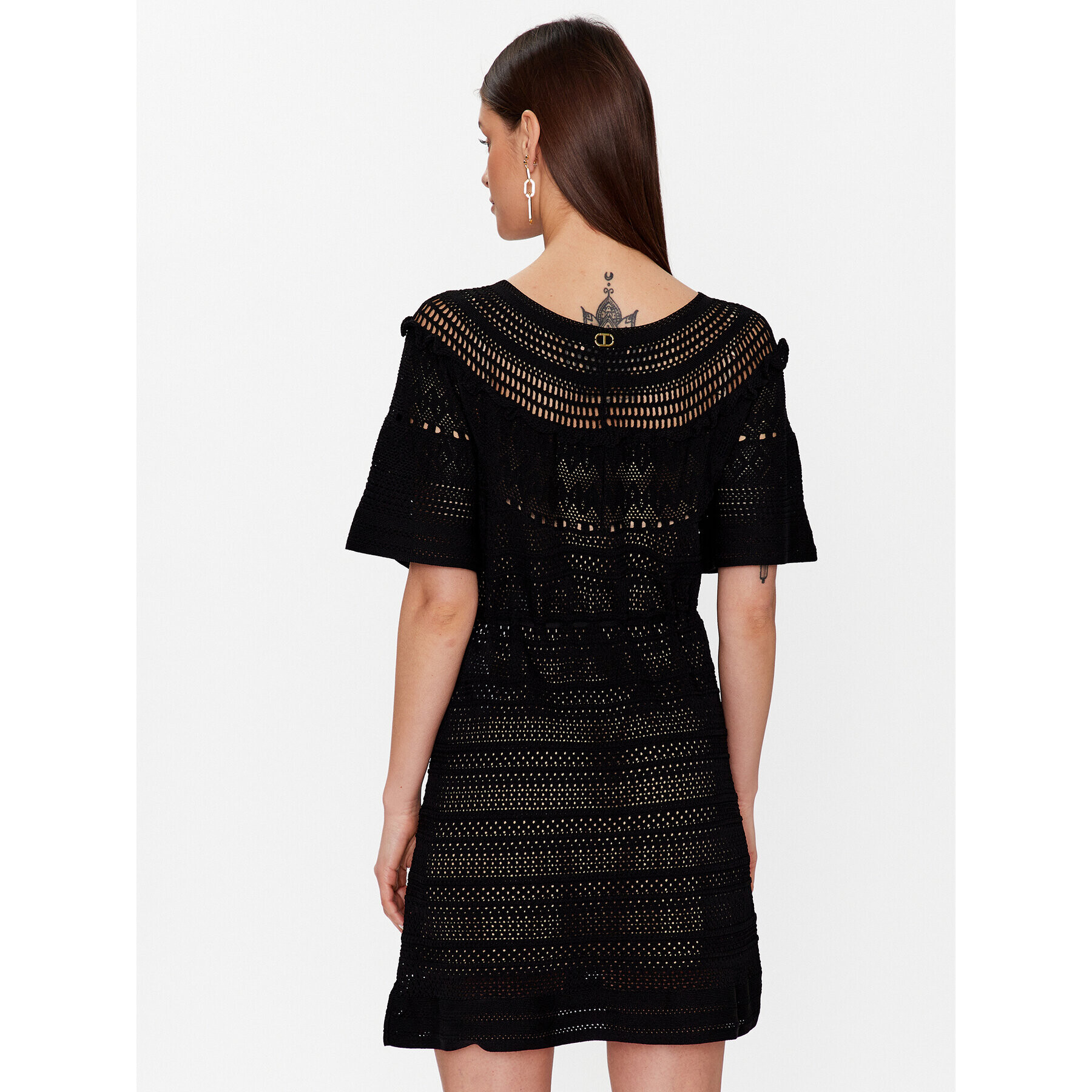 TWINSET Плетена рокля 231TT3092 Черен Regular Fit - Pepit.bg