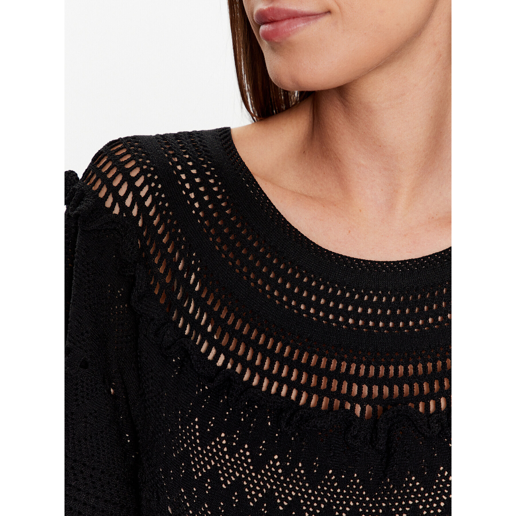 TWINSET Плетена рокля 231TT3092 Черен Regular Fit - Pepit.bg