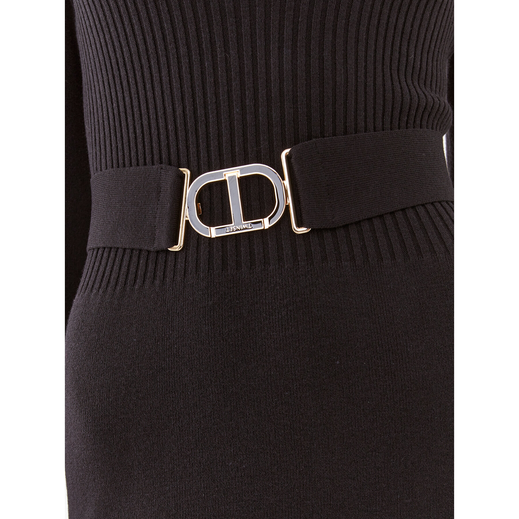 TWINSET Плетена рокля 232TP3292 Черен Slim Fit - Pepit.bg