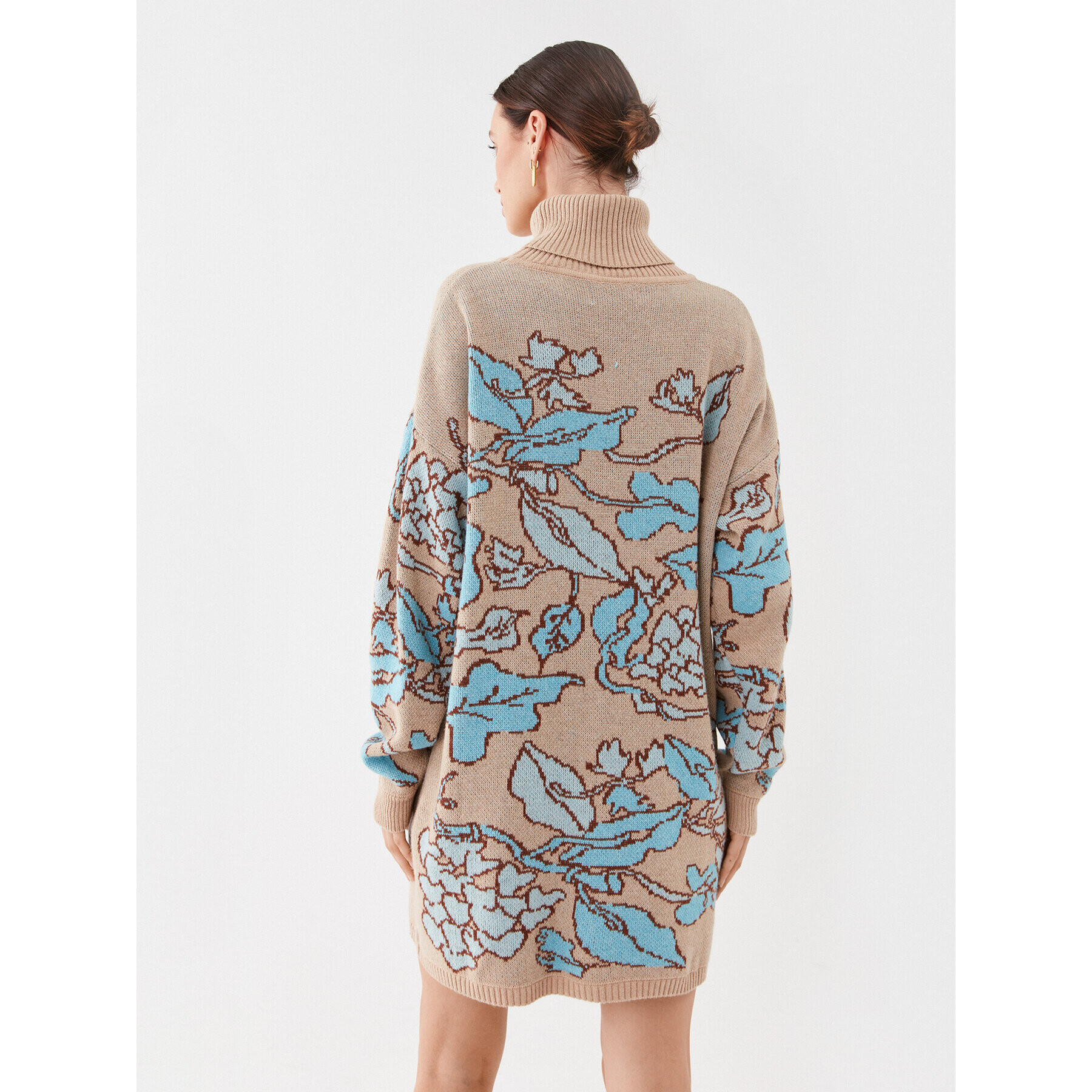 TWINSET Плетена рокля 232TP3650 Бежов Regular Fit - Pepit.bg