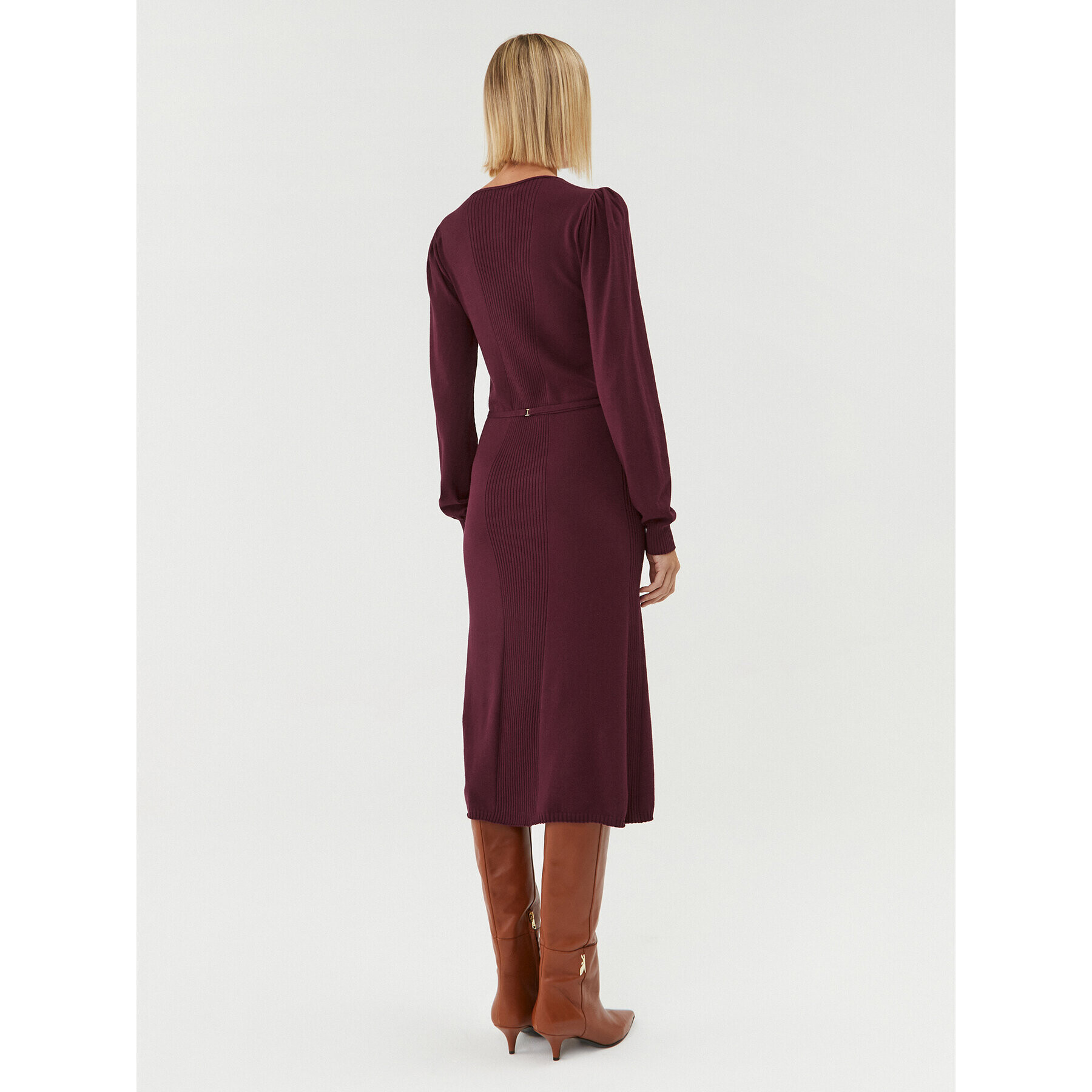 TWINSET Плетена рокля 232TT3062 Бордо Regular Fit - Pepit.bg