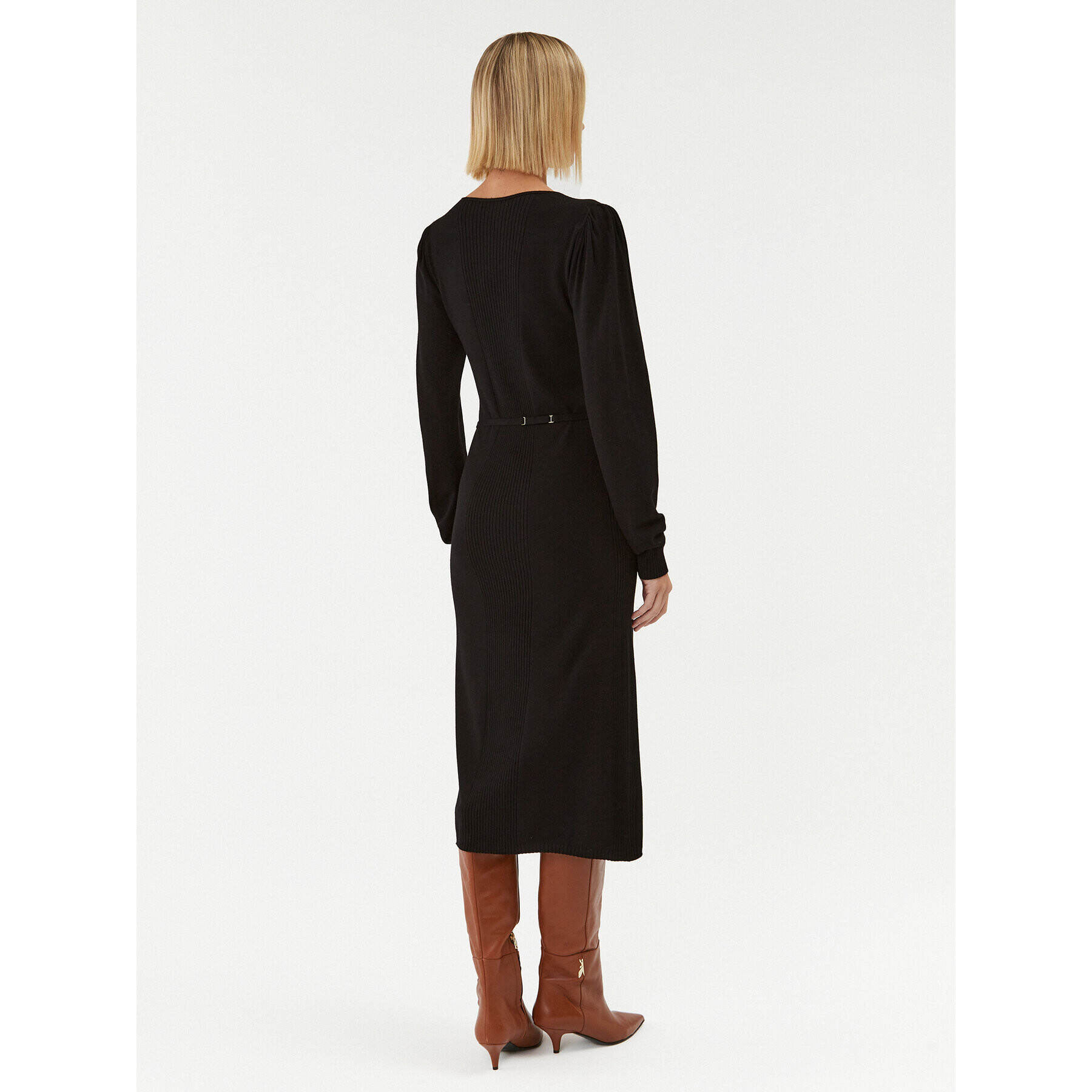TWINSET Плетена рокля 232TT3062 Черен Regular Fit - Pepit.bg