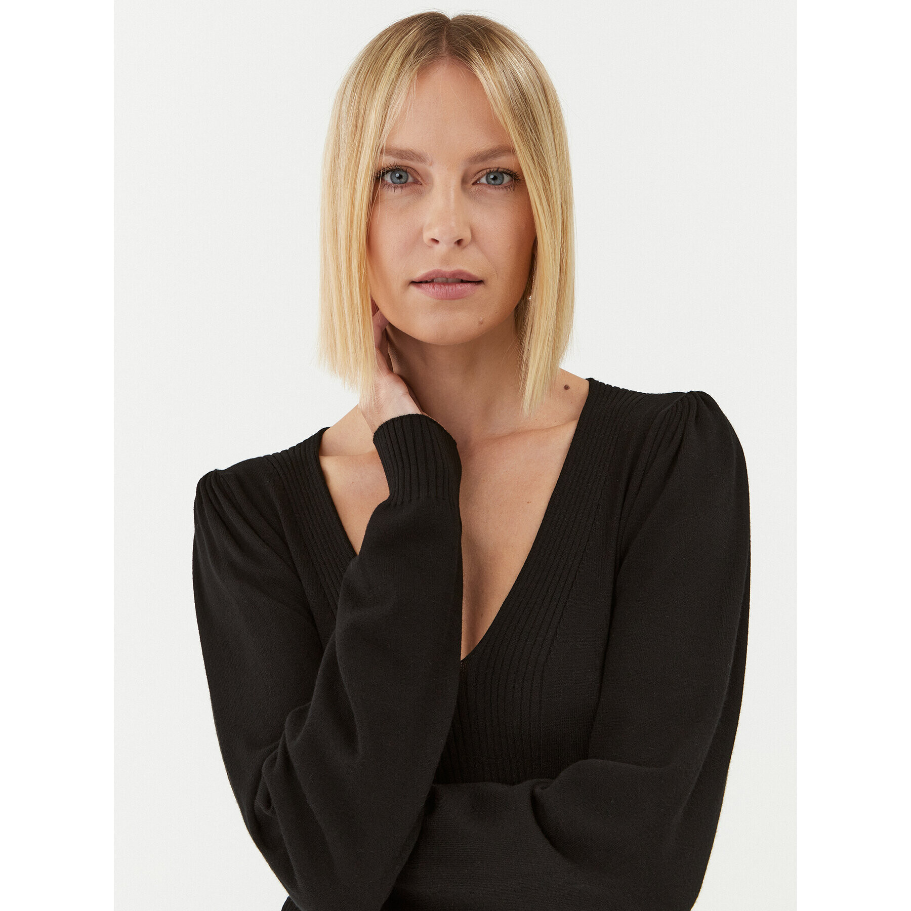 TWINSET Плетена рокля 232TT3062 Черен Regular Fit - Pepit.bg