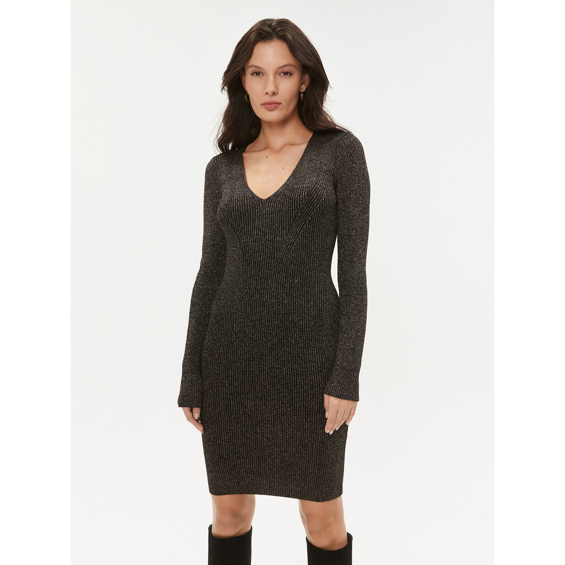 TWINSET Плетена рокля 232TT3272 Черен Slim Fit - Pepit.bg