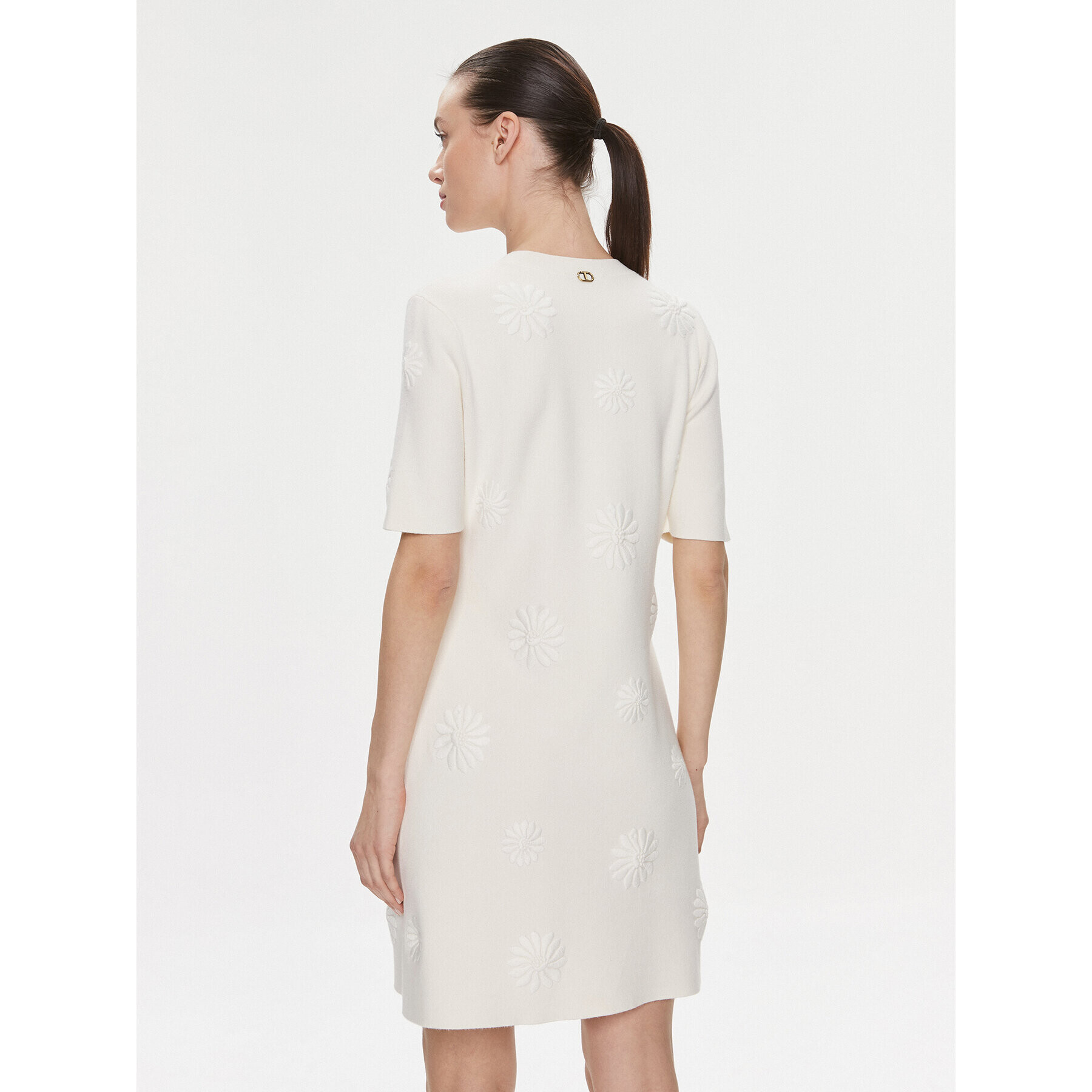 TWINSET Плетена рокля 241TP3095 Екрю Regular Fit - Pepit.bg