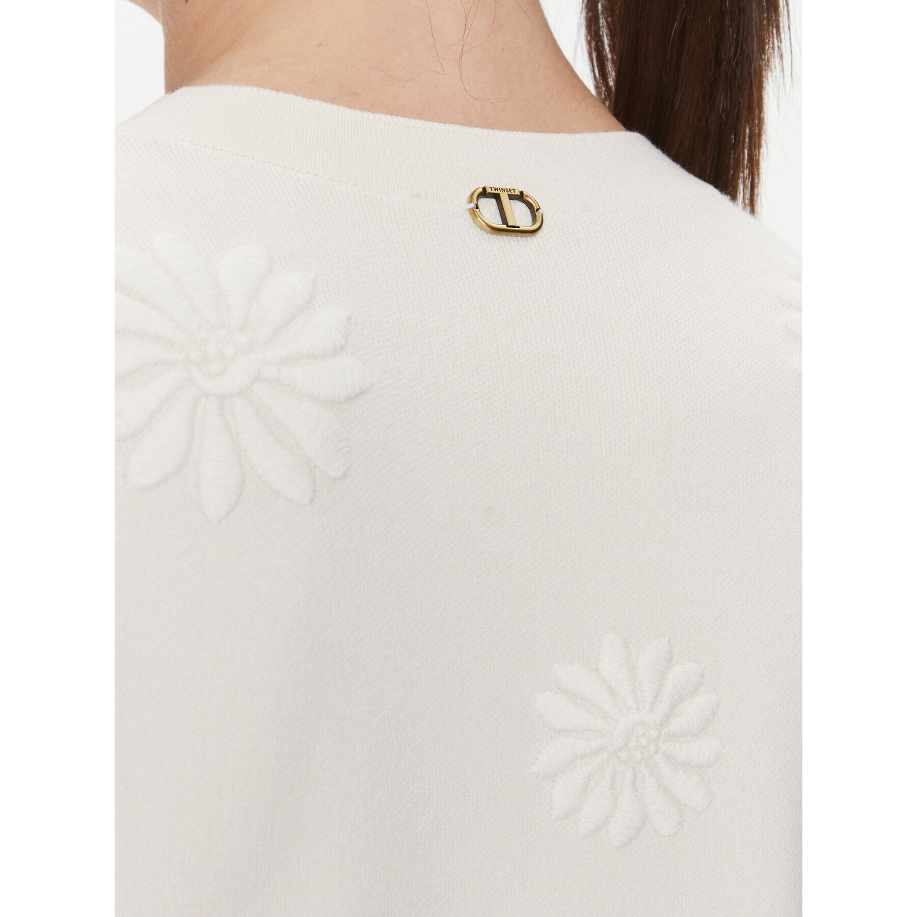 TWINSET Плетена рокля 241TP3095 Екрю Regular Fit - Pepit.bg