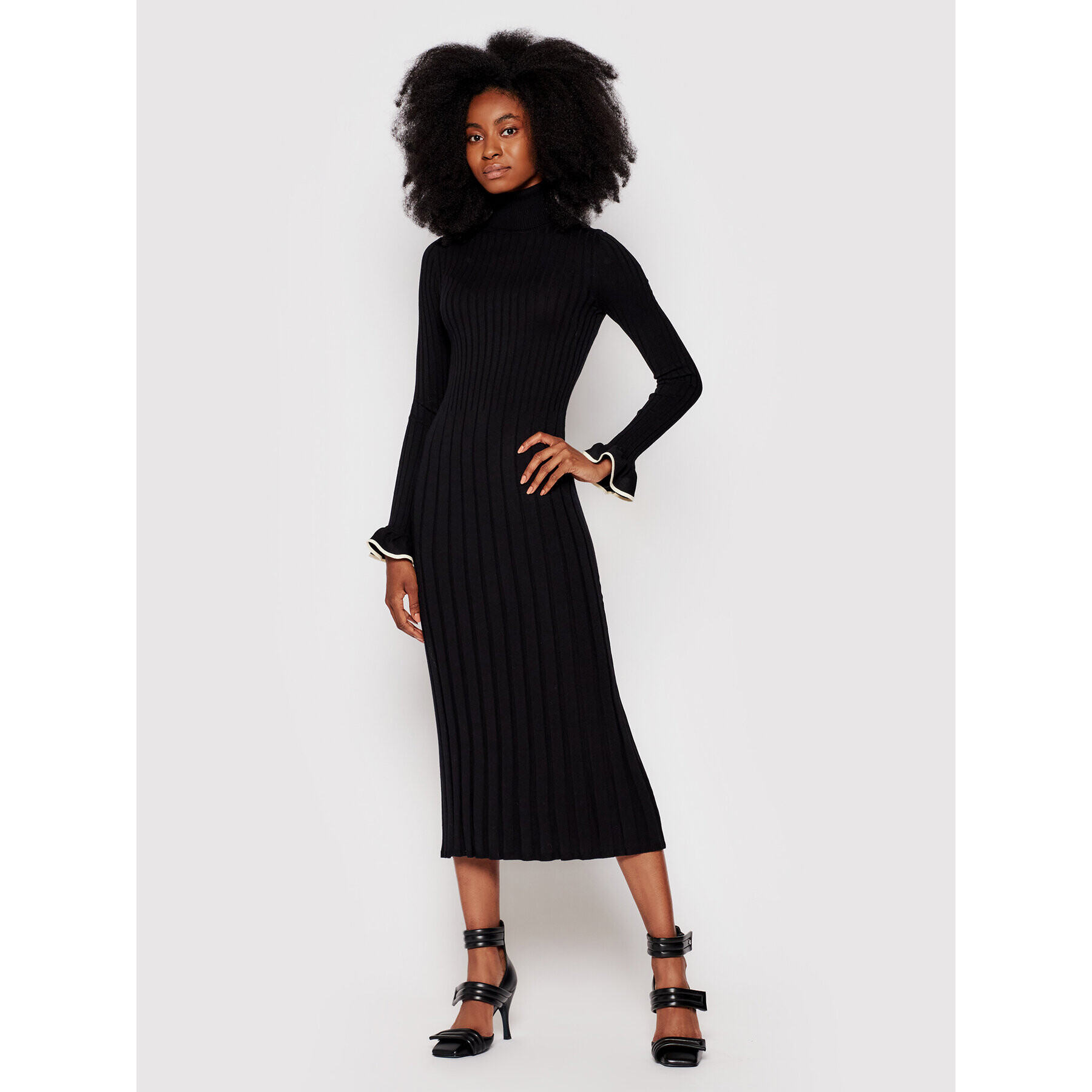 TWINSET Плетена рокля 212TP3023 Черен Slim Fit - Pepit.bg