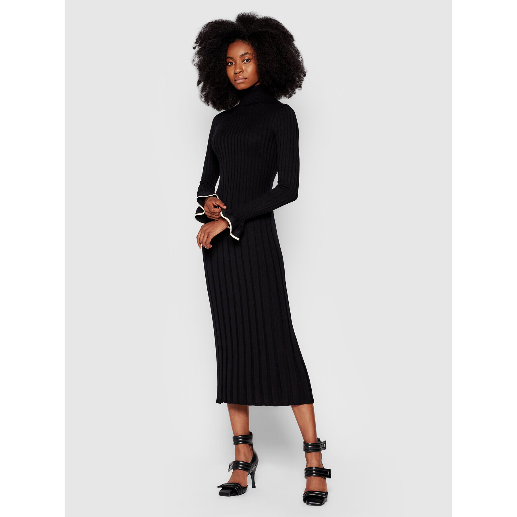 TWINSET Плетена рокля 212TP3023 Черен Slim Fit - Pepit.bg