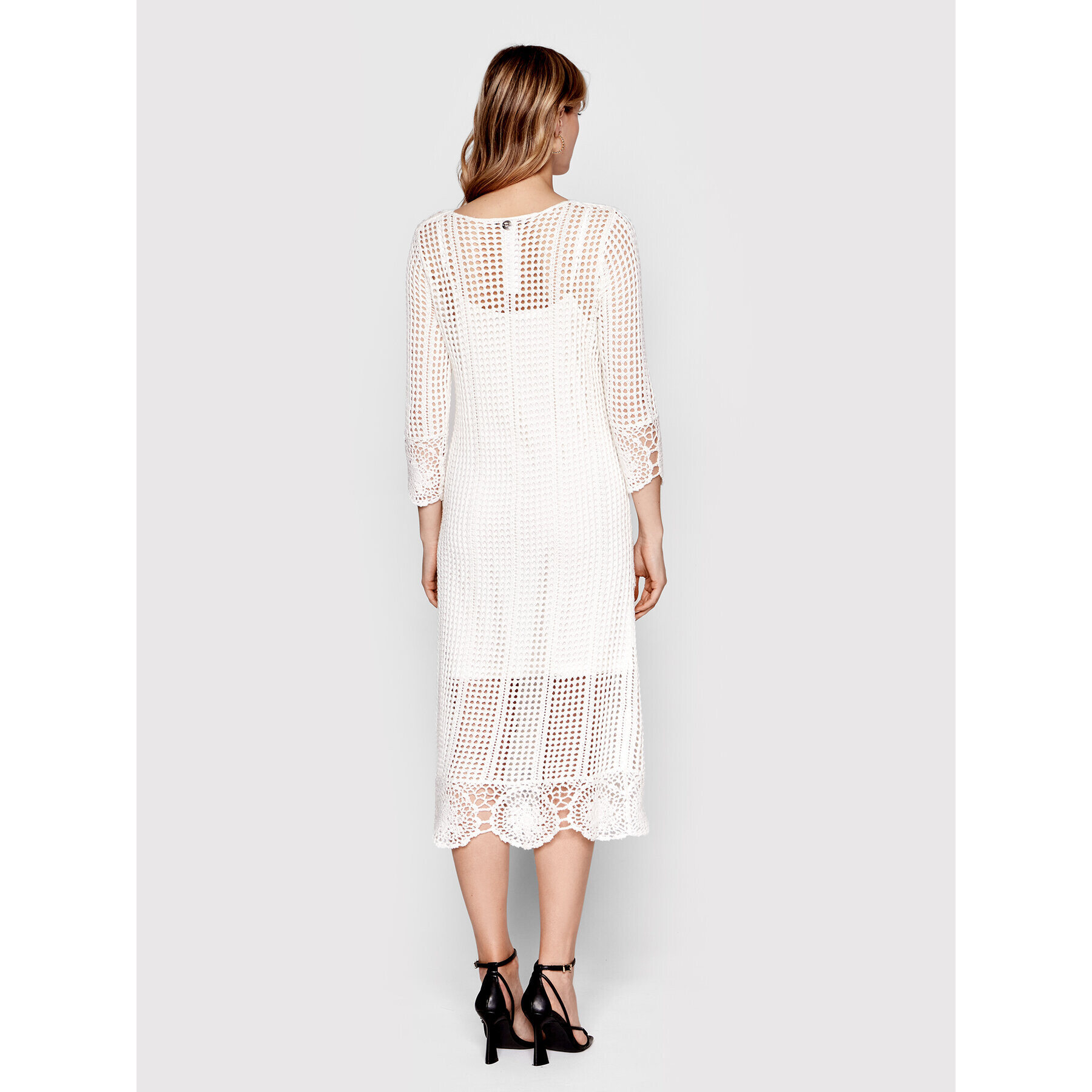 TWINSET Плетена рокля 221AT3041 Бял Regular Fit - Pepit.bg