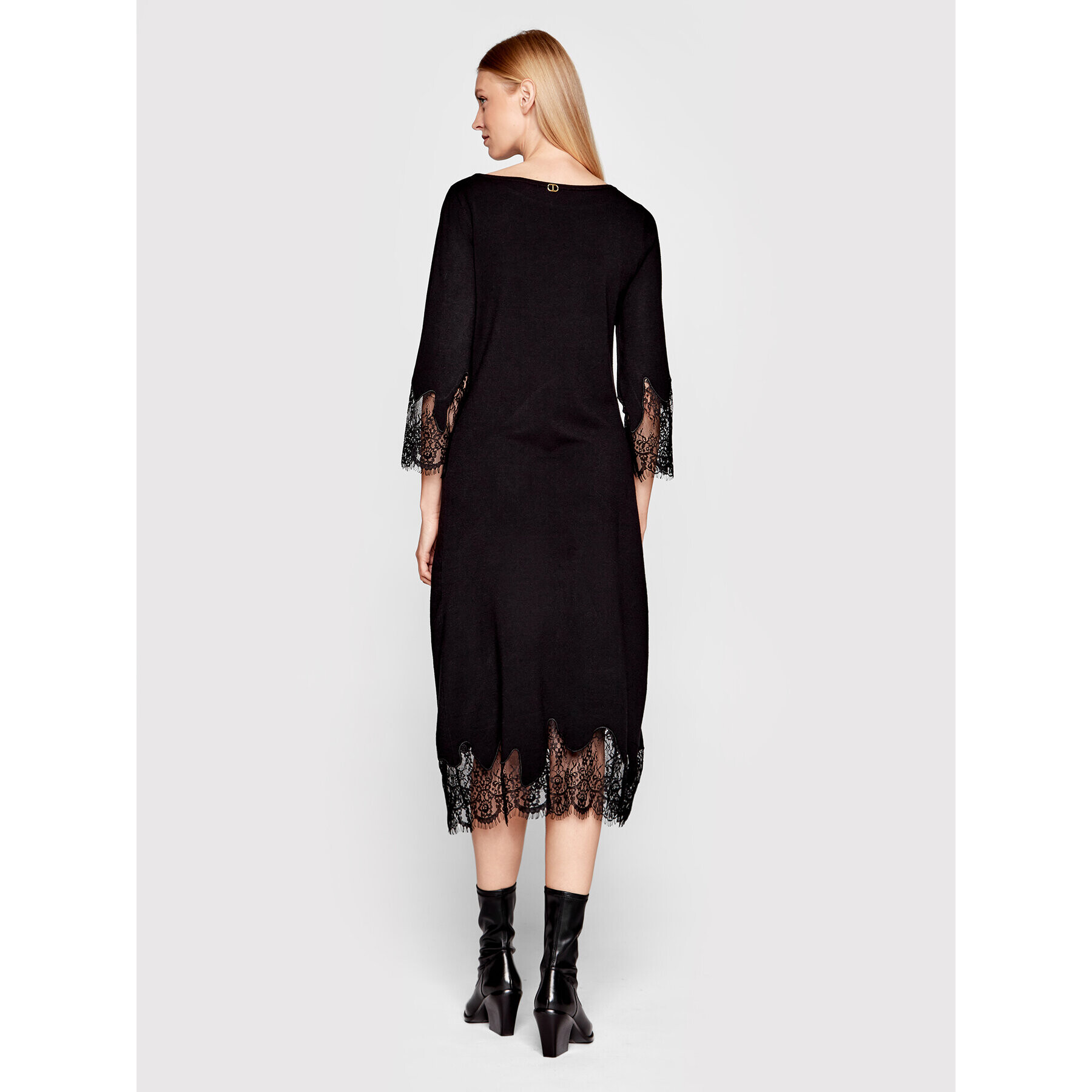 TWINSET Плетена рокля 222TP3020 Черен Regular Fit - Pepit.bg