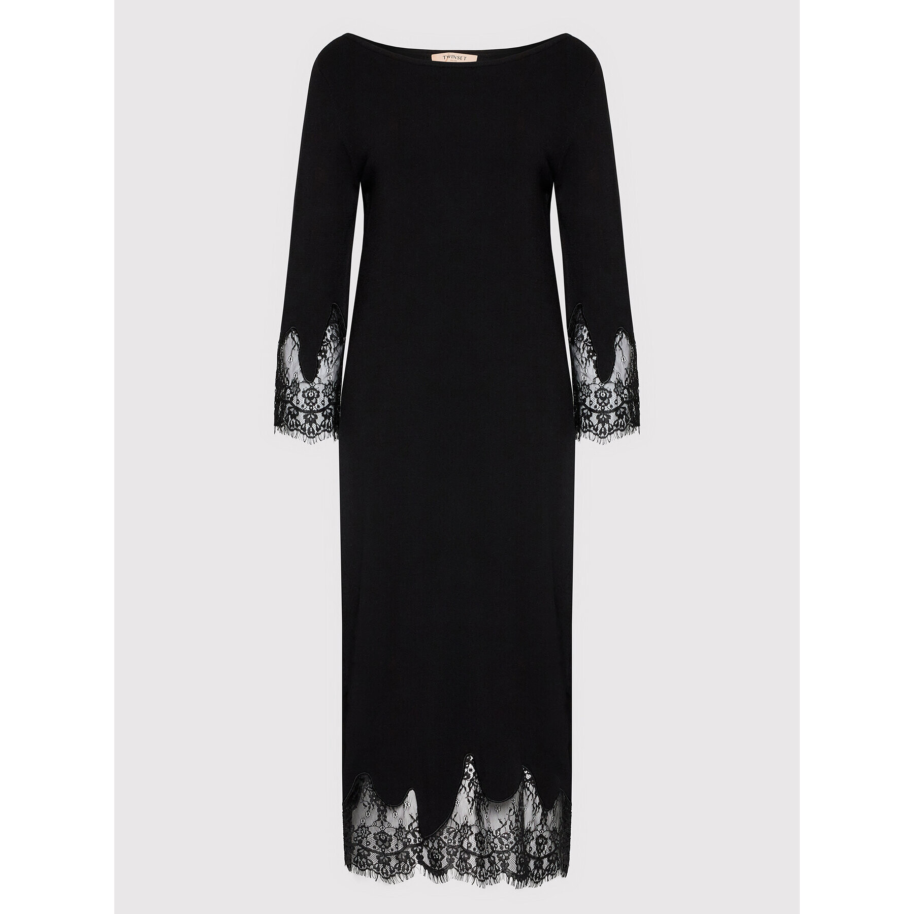 TWINSET Плетена рокля 222TP3020 Черен Regular Fit - Pepit.bg