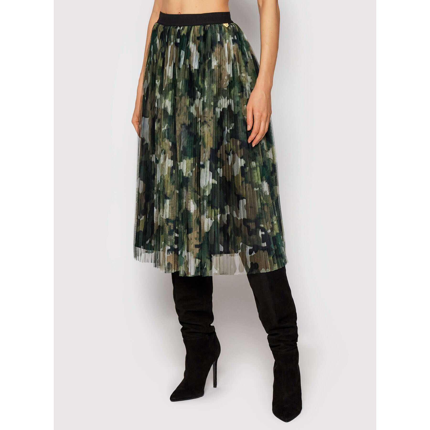 TWINSET Плисирана пола 212LI2WFF Зелен Regular Fit - Pepit.bg