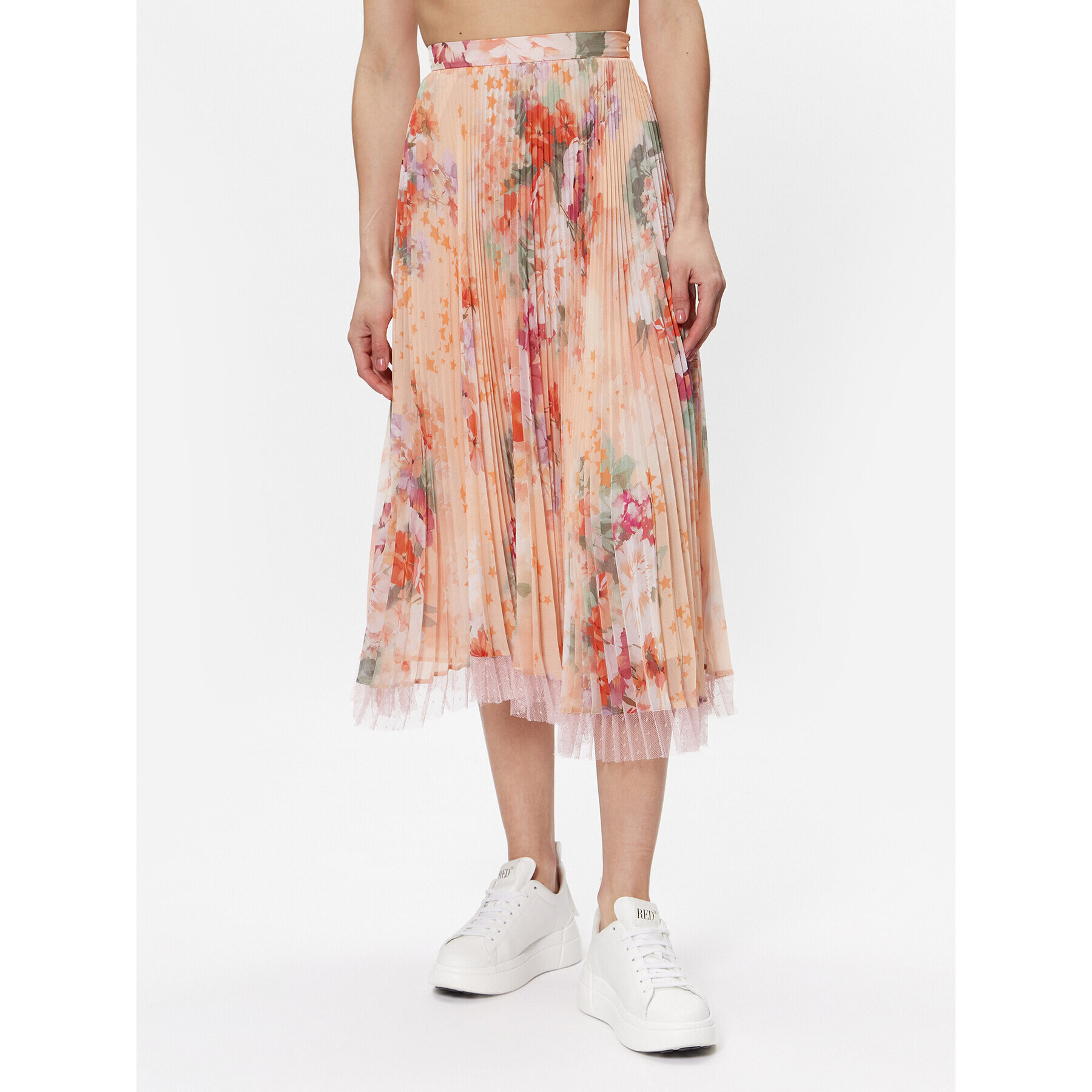 TWINSET Плисирана пола 231TP2733 Оранжев Regular Fit - Pepit.bg
