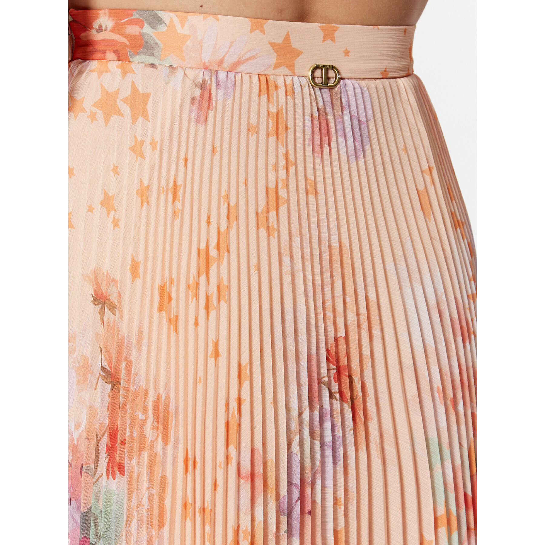 TWINSET Плисирана пола 231TP2733 Оранжев Regular Fit - Pepit.bg
