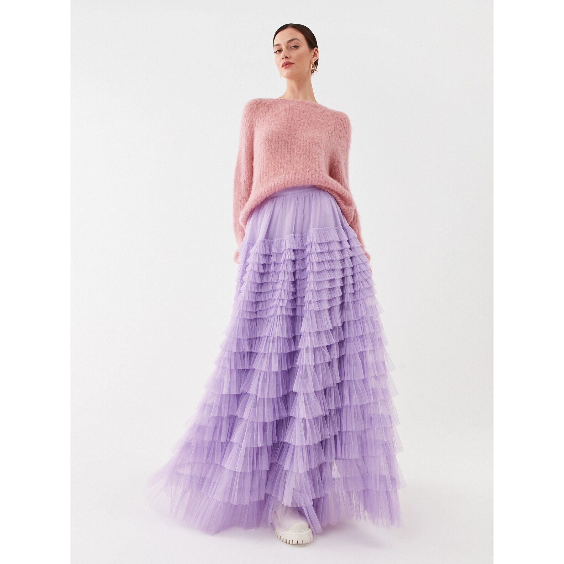 TWINSET Плисирана пола 232TP2642 Виолетов Regular Fit - Pepit.bg