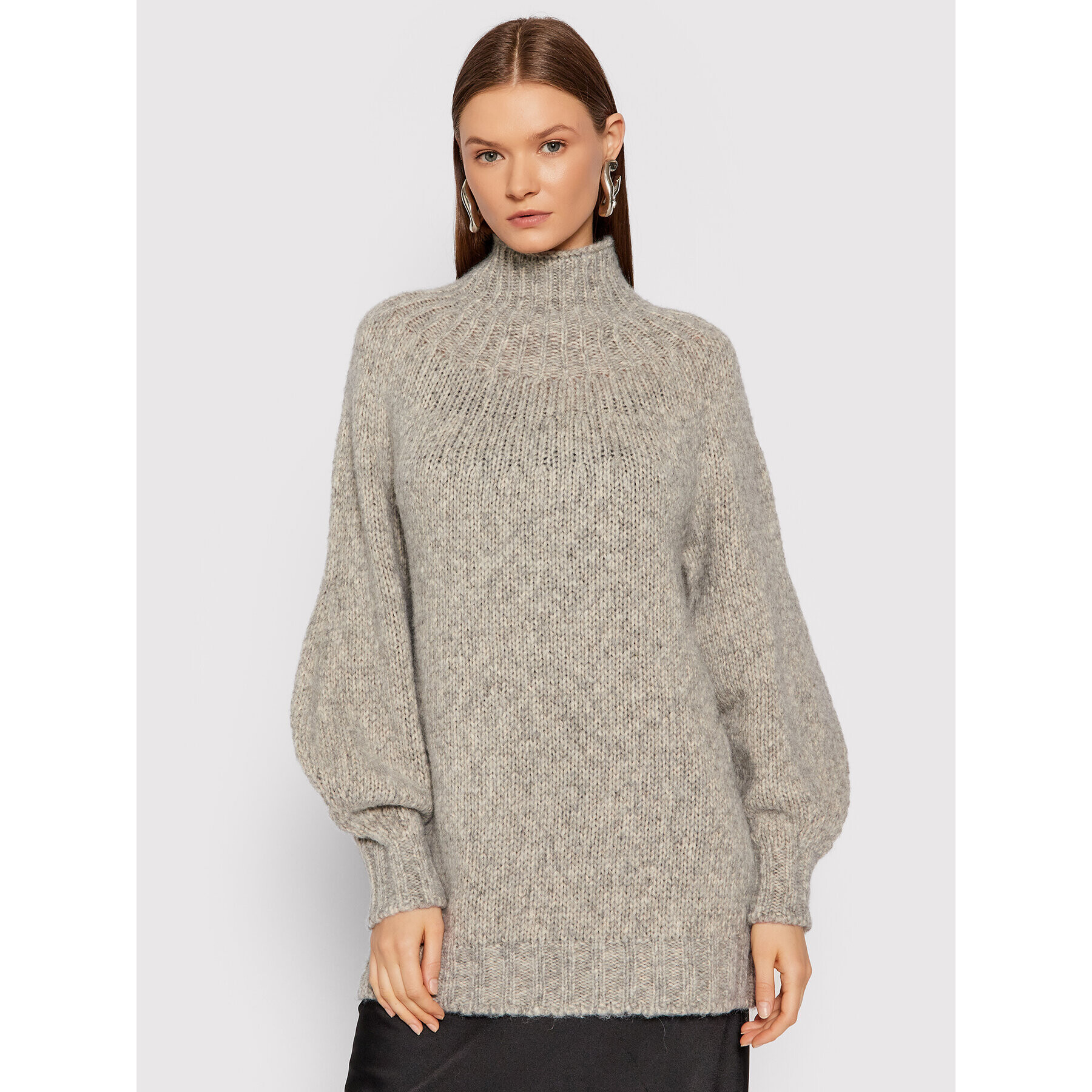 TWINSET Поло 212AT3130 Сив Regular Fit - Pepit.bg