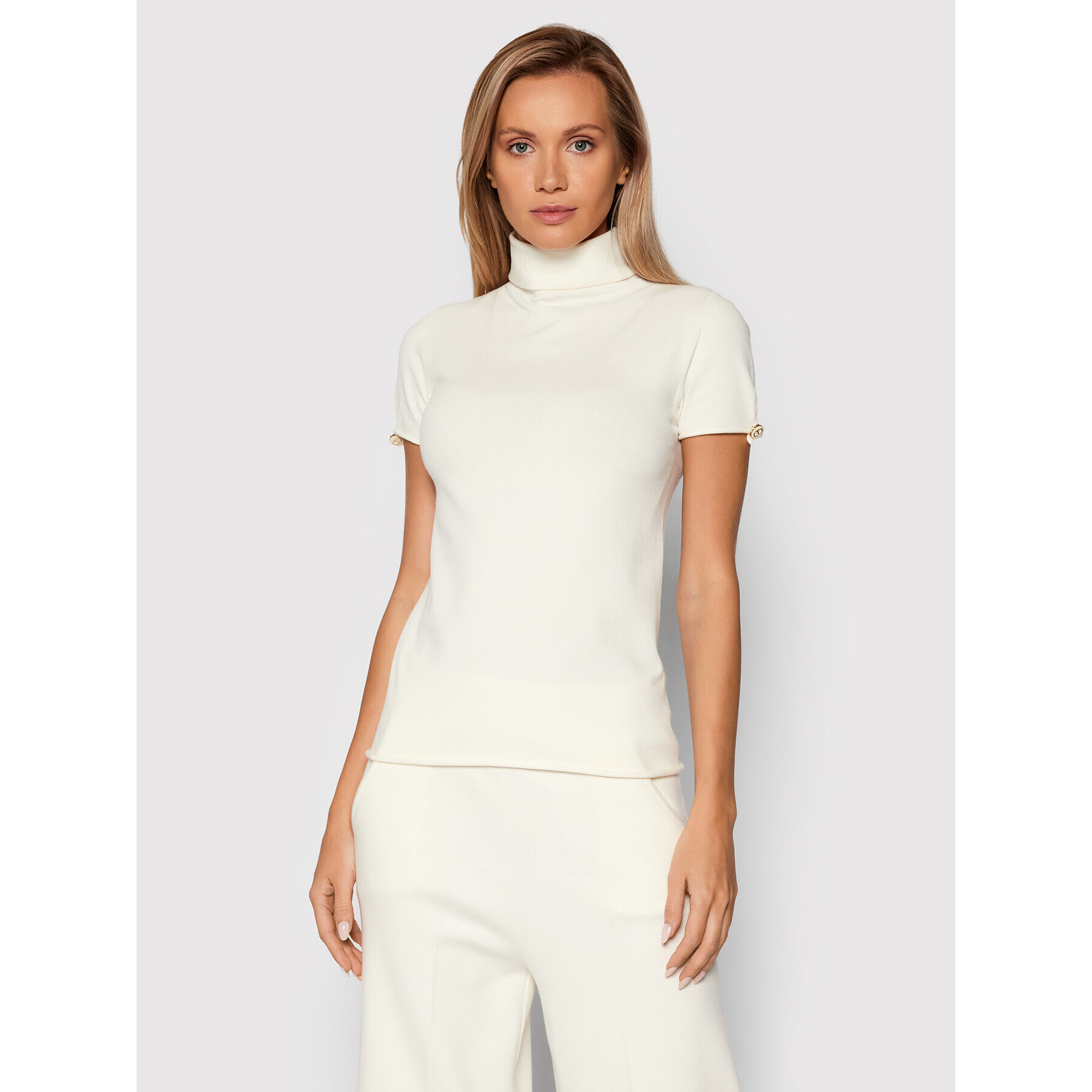 TWINSET Поло 212TP3102 Бял Regular Fit - Pepit.bg