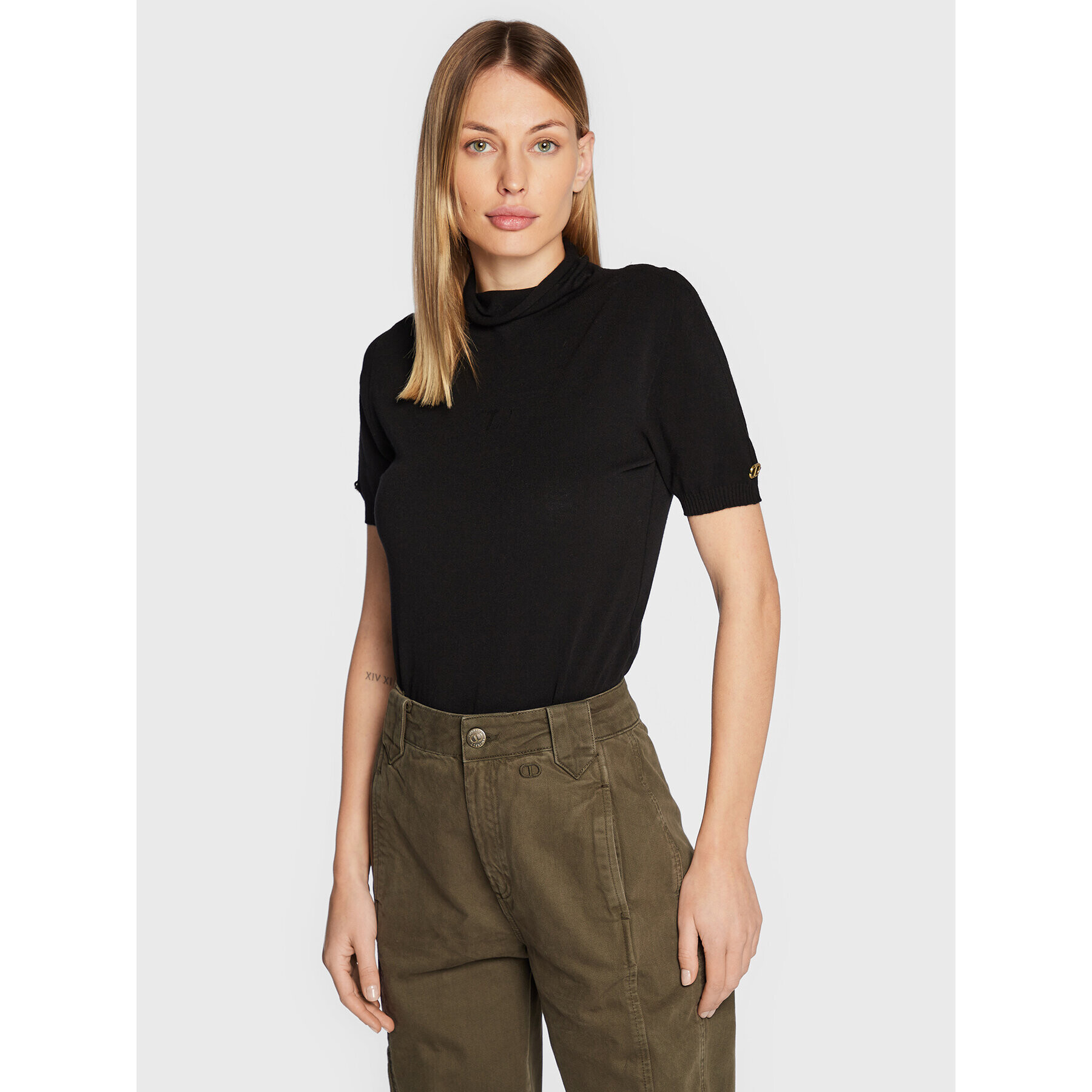 TWINSET Поло 222TP3280 Черен Slim Fit - Pepit.bg