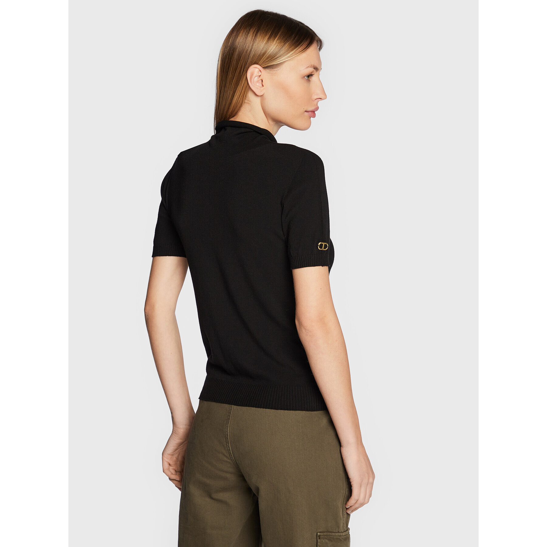TWINSET Поло 222TP3280 Черен Slim Fit - Pepit.bg