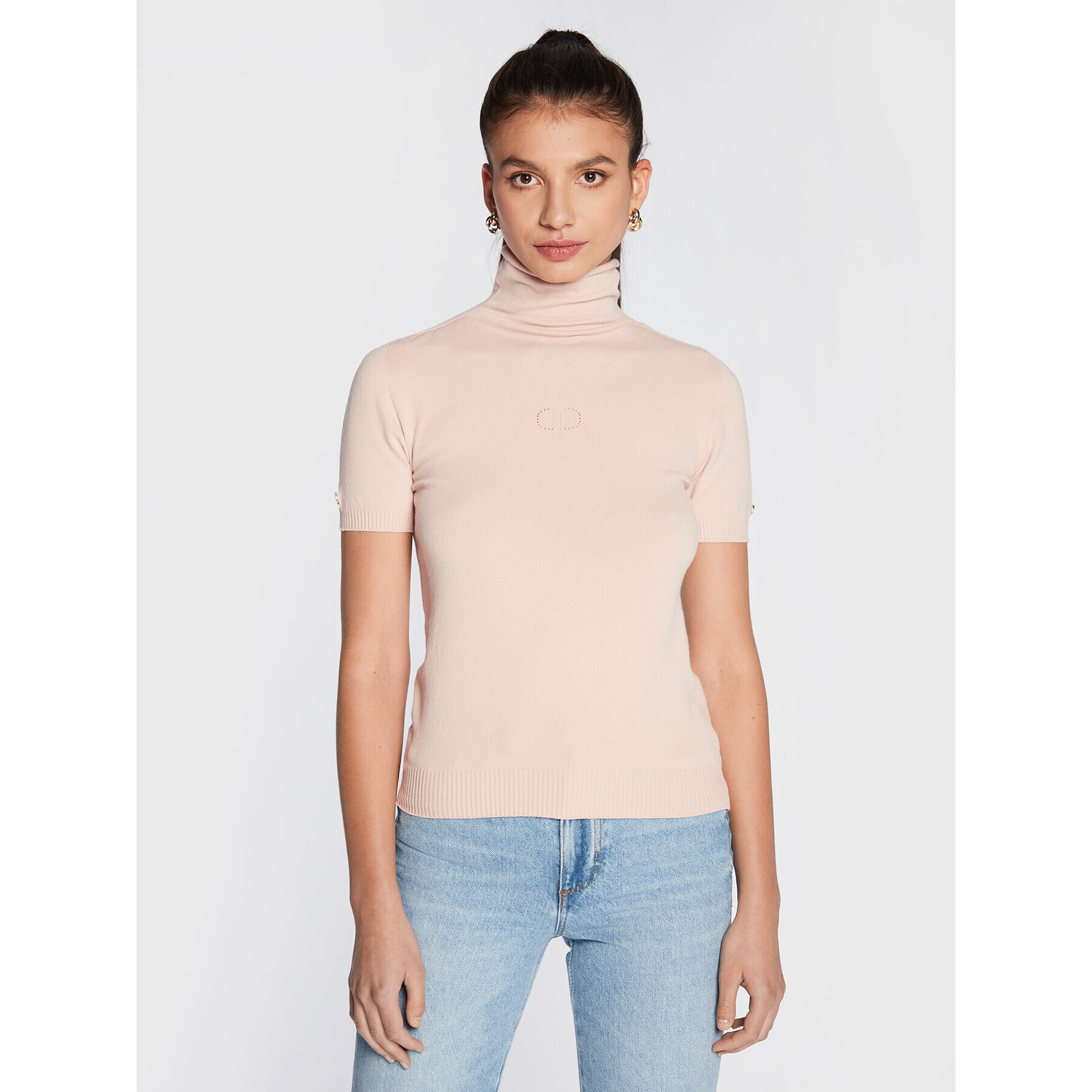 TWINSET Поло 222TP3280 Розов Regular Fit - Pepit.bg