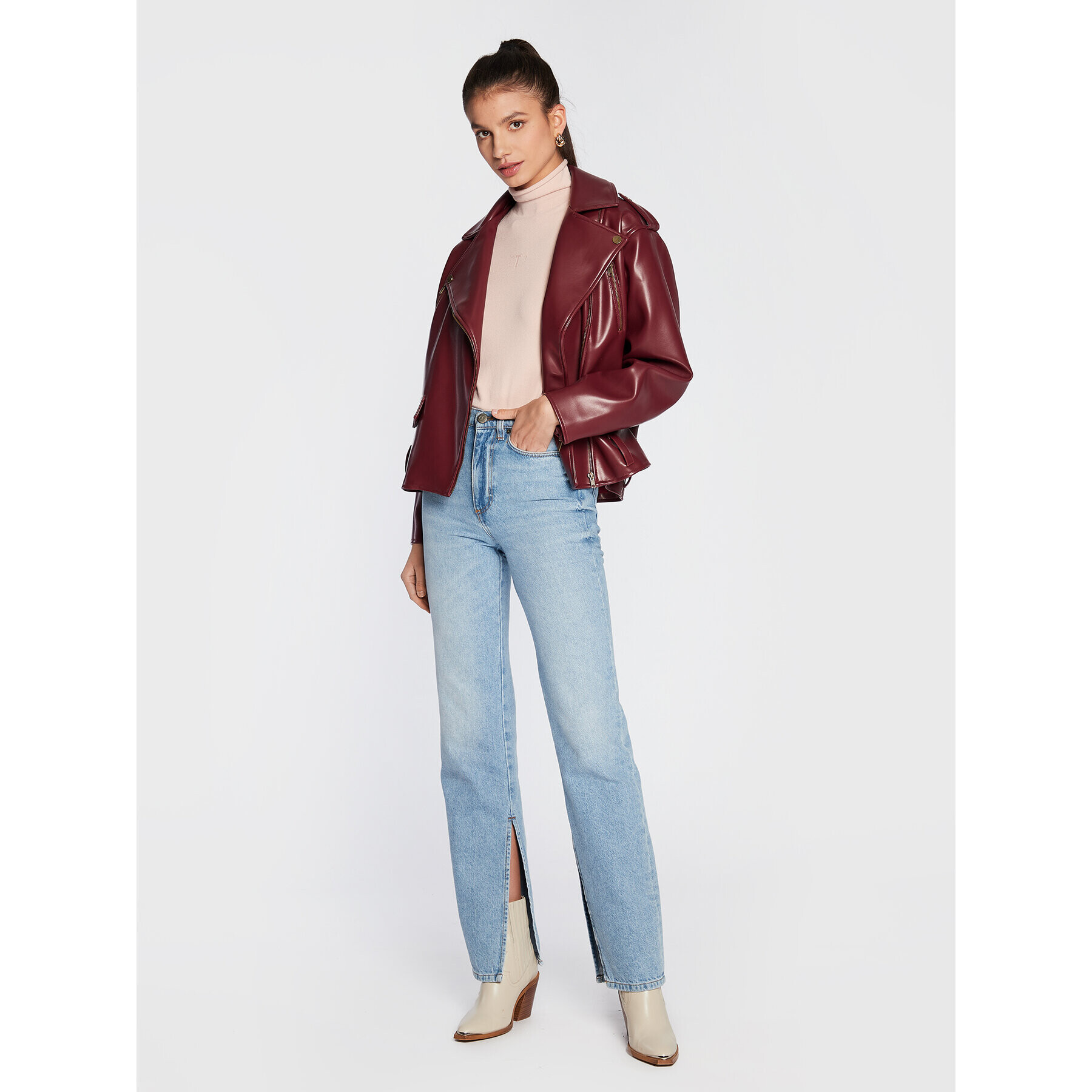 TWINSET Поло 222TP3280 Розов Regular Fit - Pepit.bg
