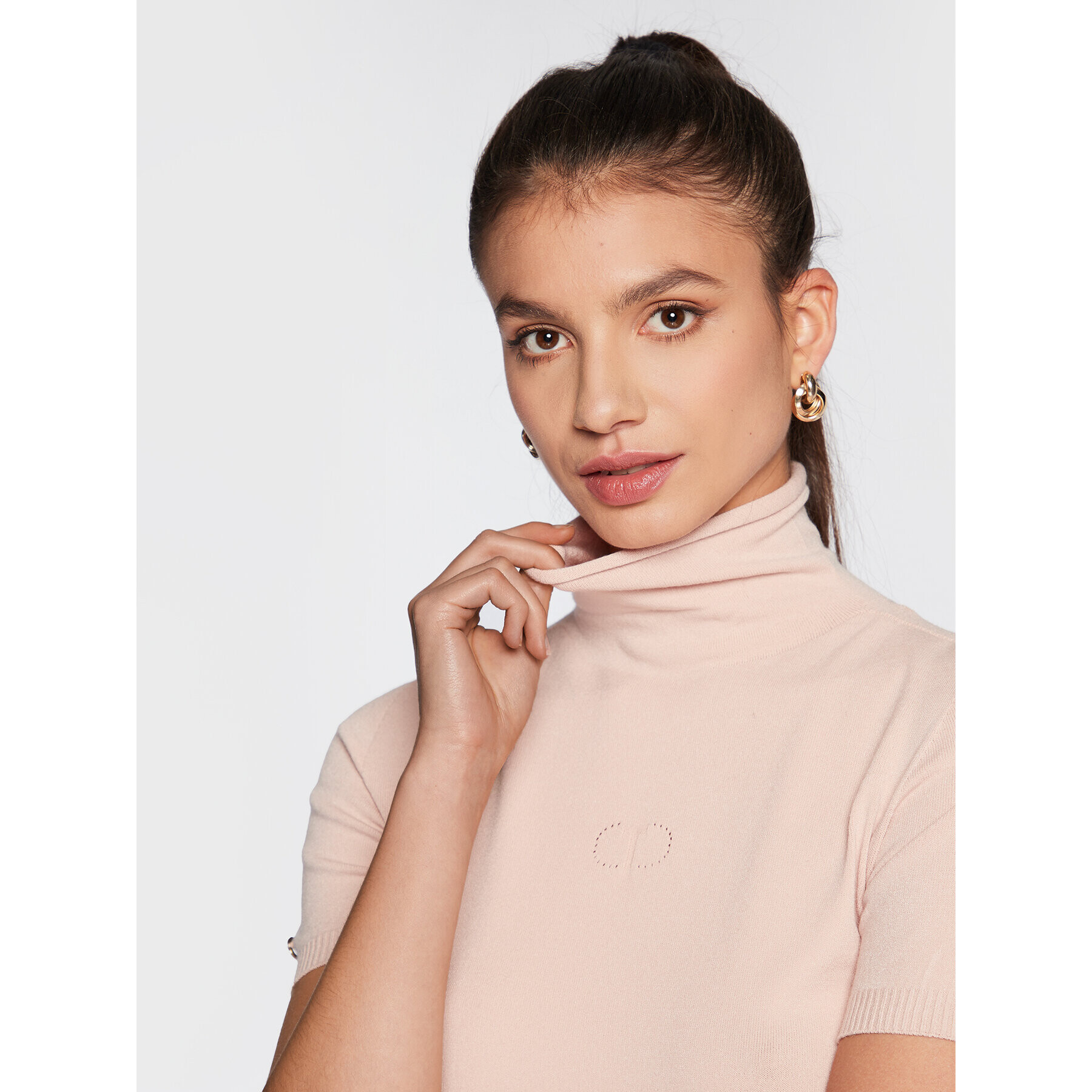 TWINSET Поло 222TP3280 Розов Regular Fit - Pepit.bg