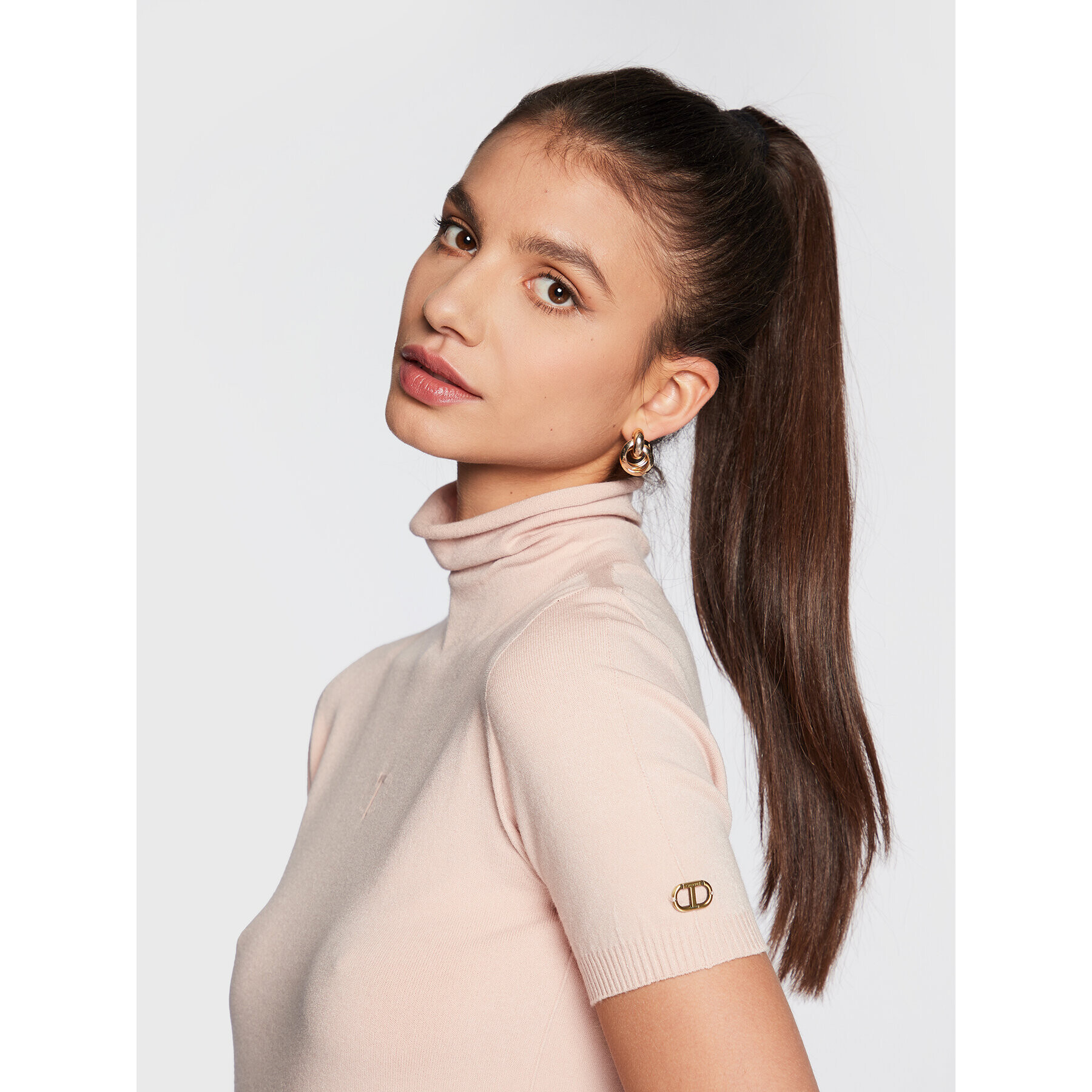 TWINSET Поло 222TP3280 Розов Regular Fit - Pepit.bg