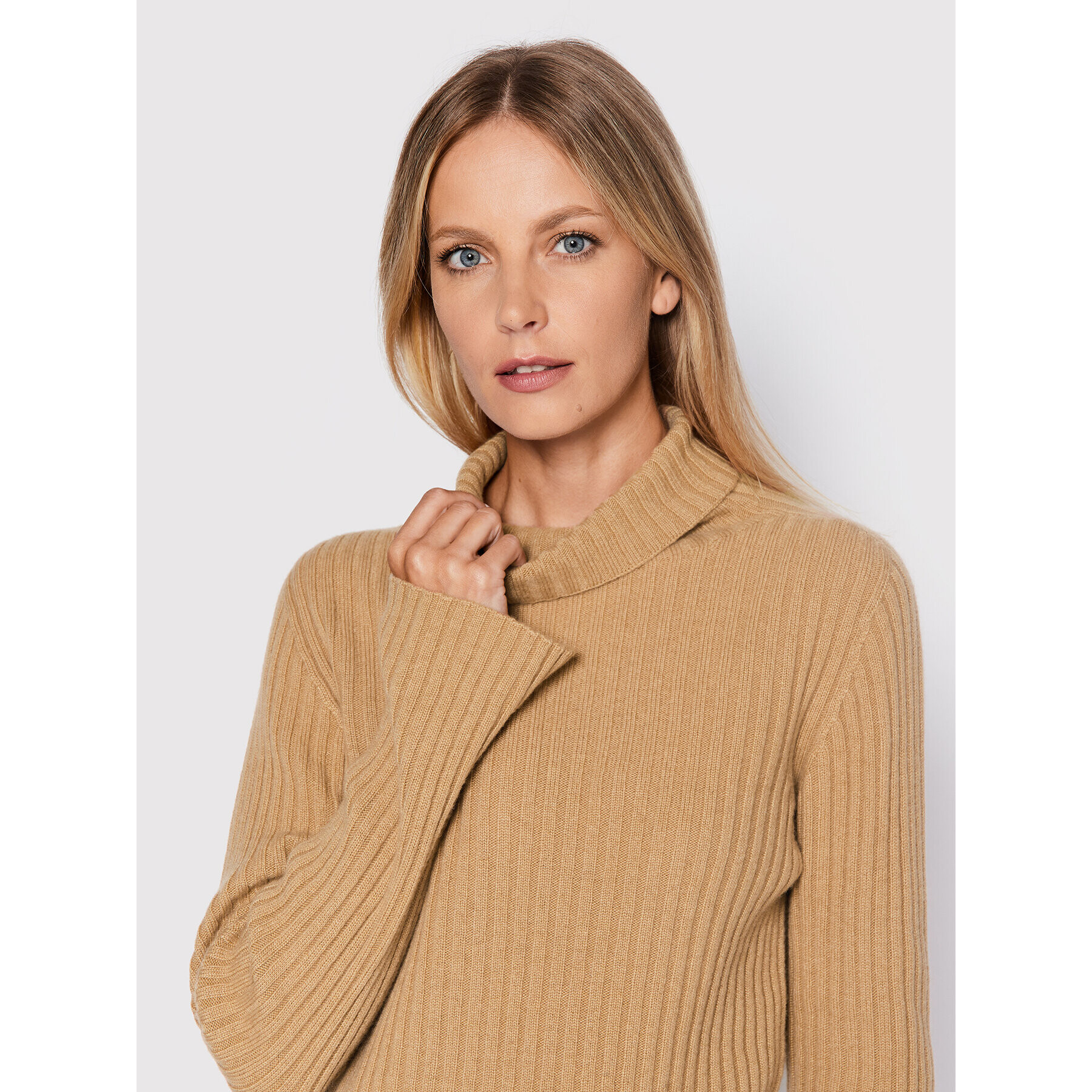 TWINSET Поло 222TP3340 Кафяв Regular Fit - Pepit.bg