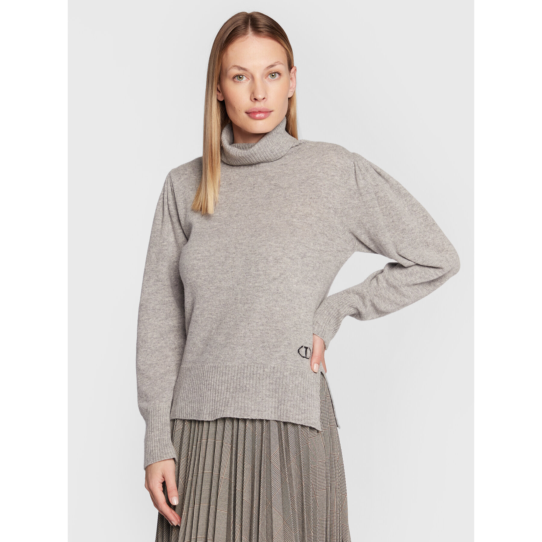 TWINSET Поло 222TT3352 Сив Regular Fit - Pepit.bg